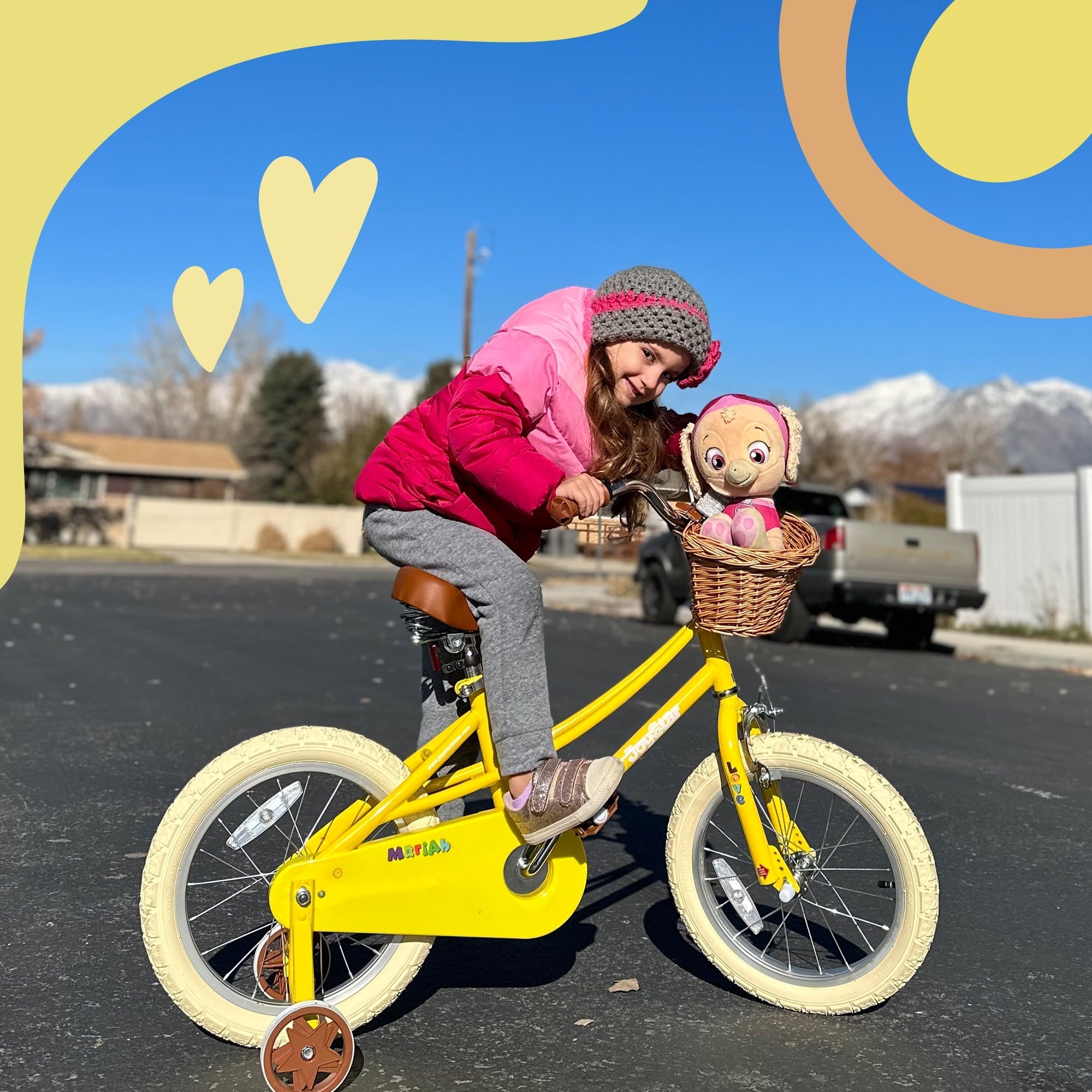 JOYSTAR Girls Bike for 2-13 Years Old Toddlers and Kids, 12 14 16 18 Kids Bike with Training Wheels & Basket, 20 Inch Kid's Bicycle with Kickstand, Retro Style Bikes