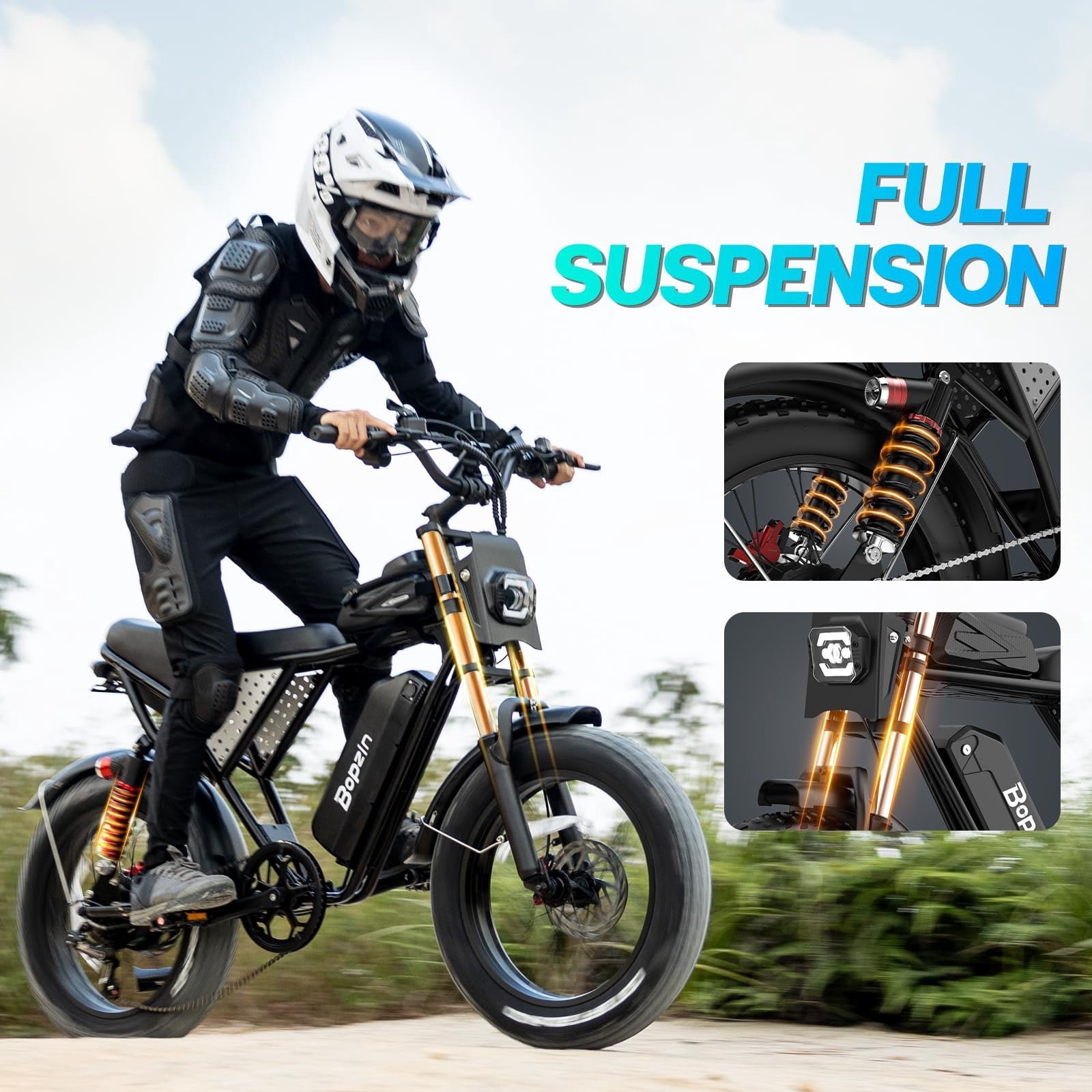 Electric Bike for Adults,1500W 35MPH,48V 20AH 30-80 Miles,20'' Fat Tire Mountain Bike with Rear Rack UL2849