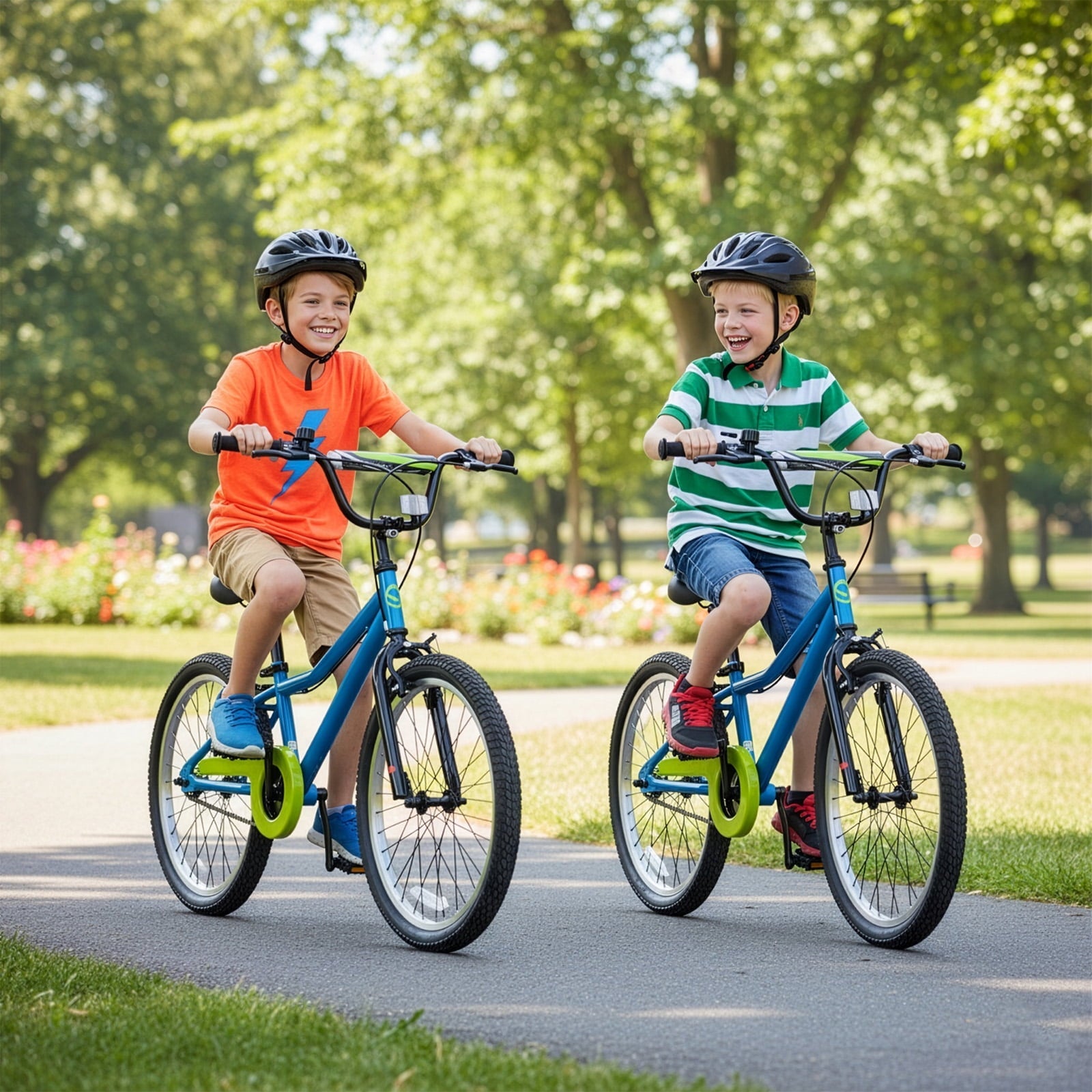 Hykolity 20 Kids Bike Age 6-12 Boy Girl Bicycle Coaster Brake Children Bike For Tween Height 48-62 Teen Sport Outdoor Riding Navy Blue
