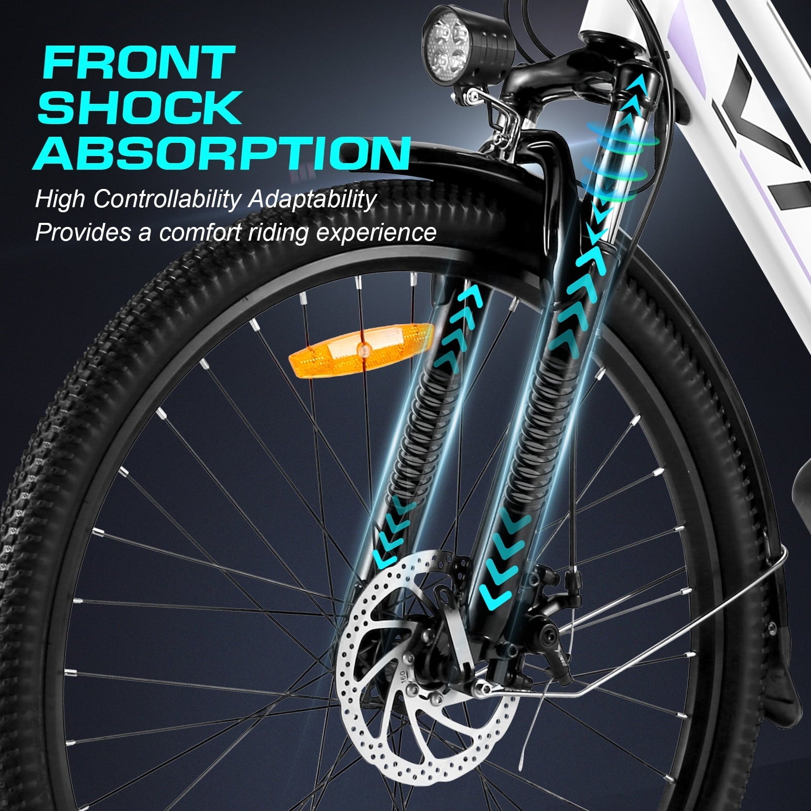 Vivi Electric Bike 26 City Commuter Electric Bike 48V 500W Step-Through Electric Bike 19.8MPH Electric Cruiser Bike Beach Bike with Cruise Control, UL2849 Certified