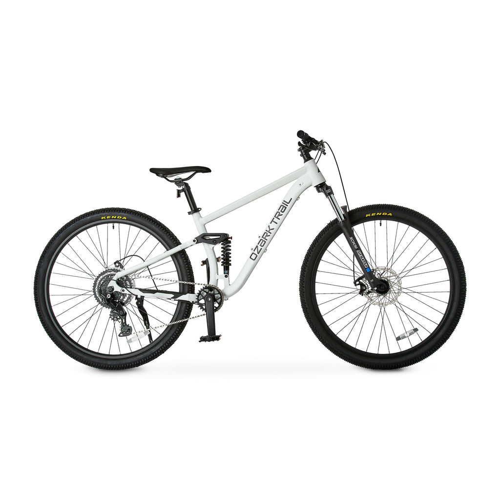 Ozark Trail 29 FS.2 Slalom Full Suspension Mountain Bike, 29 Wheels, Medium Frame, Fits Riders 5'6 - 5'9, Off-White, Adult