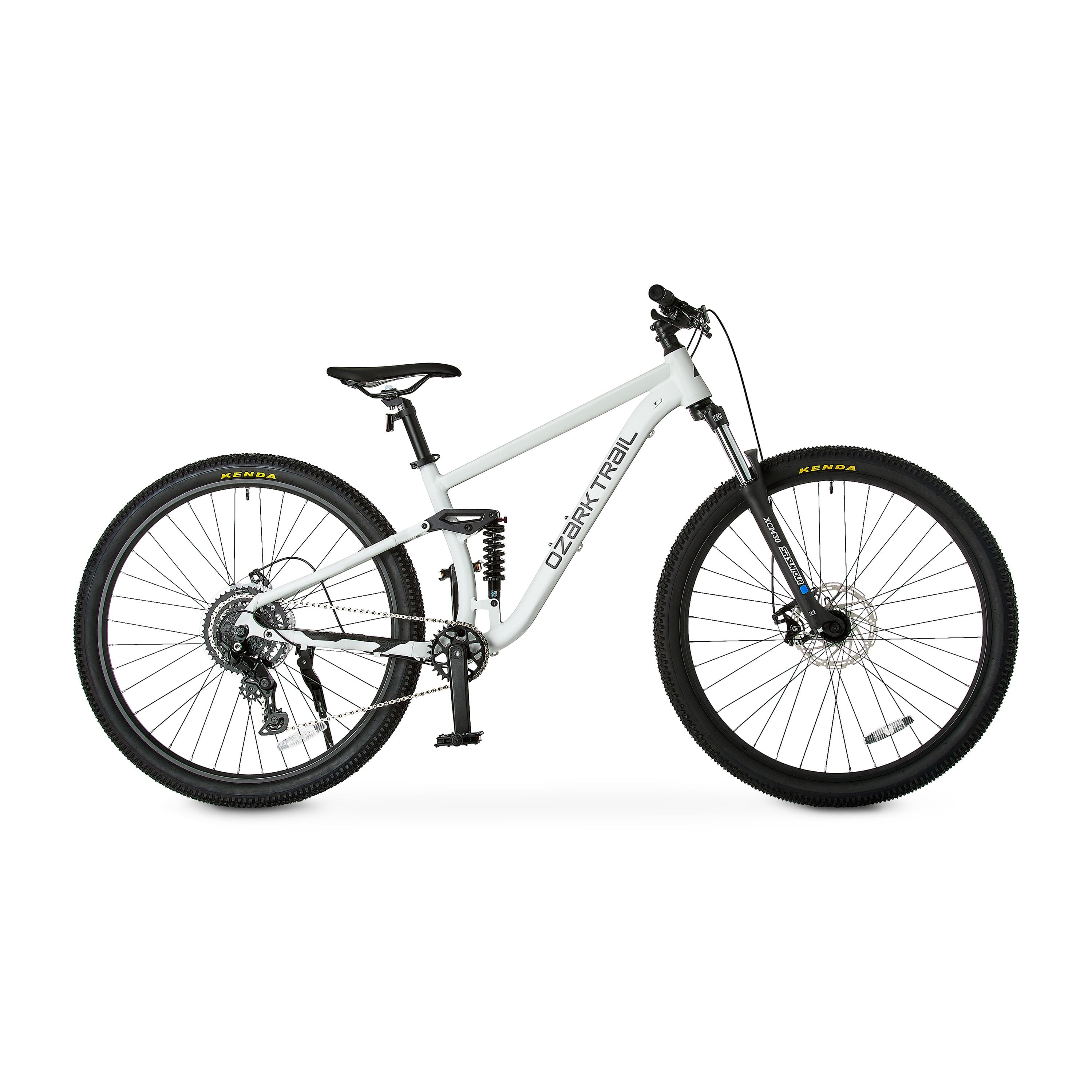 Ozark Trail 29 FS.2 Slalom Full Suspension Mountain Bike, 29 Wheels, Medium Frame, Fits Riders 5'6 - 5'9, Off-White, Adult