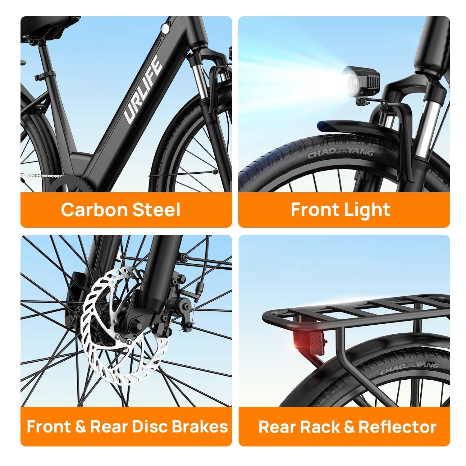 26 Electric Bike for Adults,750W Peak Motor,48V 10.4Ah Removable Battery, 60 Miles Range, 7-Speed City Commuter Ebike,UL2849