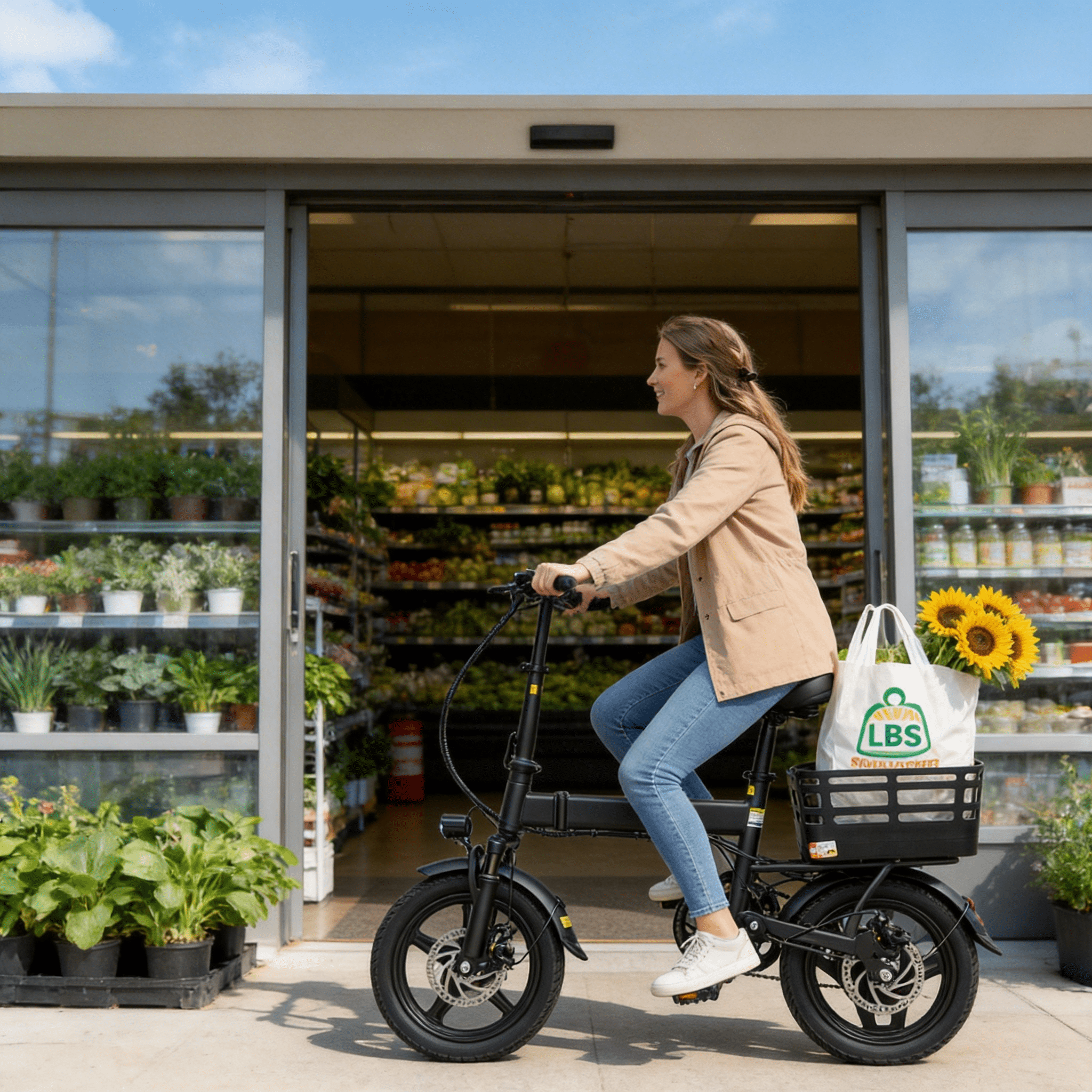 XLNEFNZ 14 Folding Electric Bike for Teens and Adults, 500W Peak Brushless Motor, 432Wh Hidden Anti-Theft Battery, 20MPH 35 Miles, Rear Basket Lightweight Ebike, UL2849