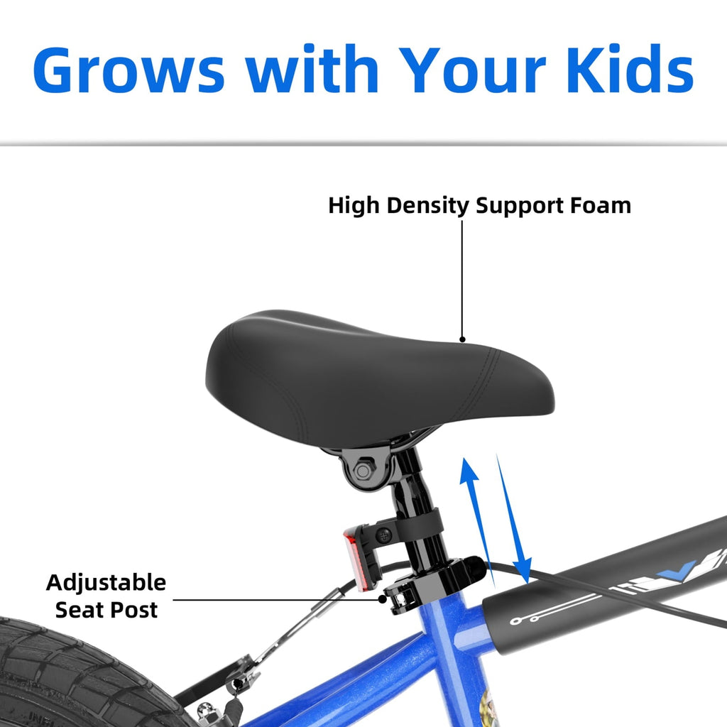 XJD BMX Style Kids Bike for 2-8 Years Old Boys Girls Toddlers 12 14 16 Inches Bicycle with Training Wheels Coaster Brake