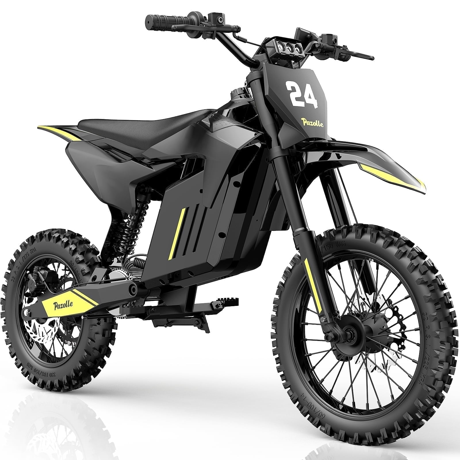 3000W Off-Road Electric Motorcycle, 60 Miles Long Range, 48V 30Ah Battery, 14 Fat Tire Trail Bike for Teens UL2849 Certified