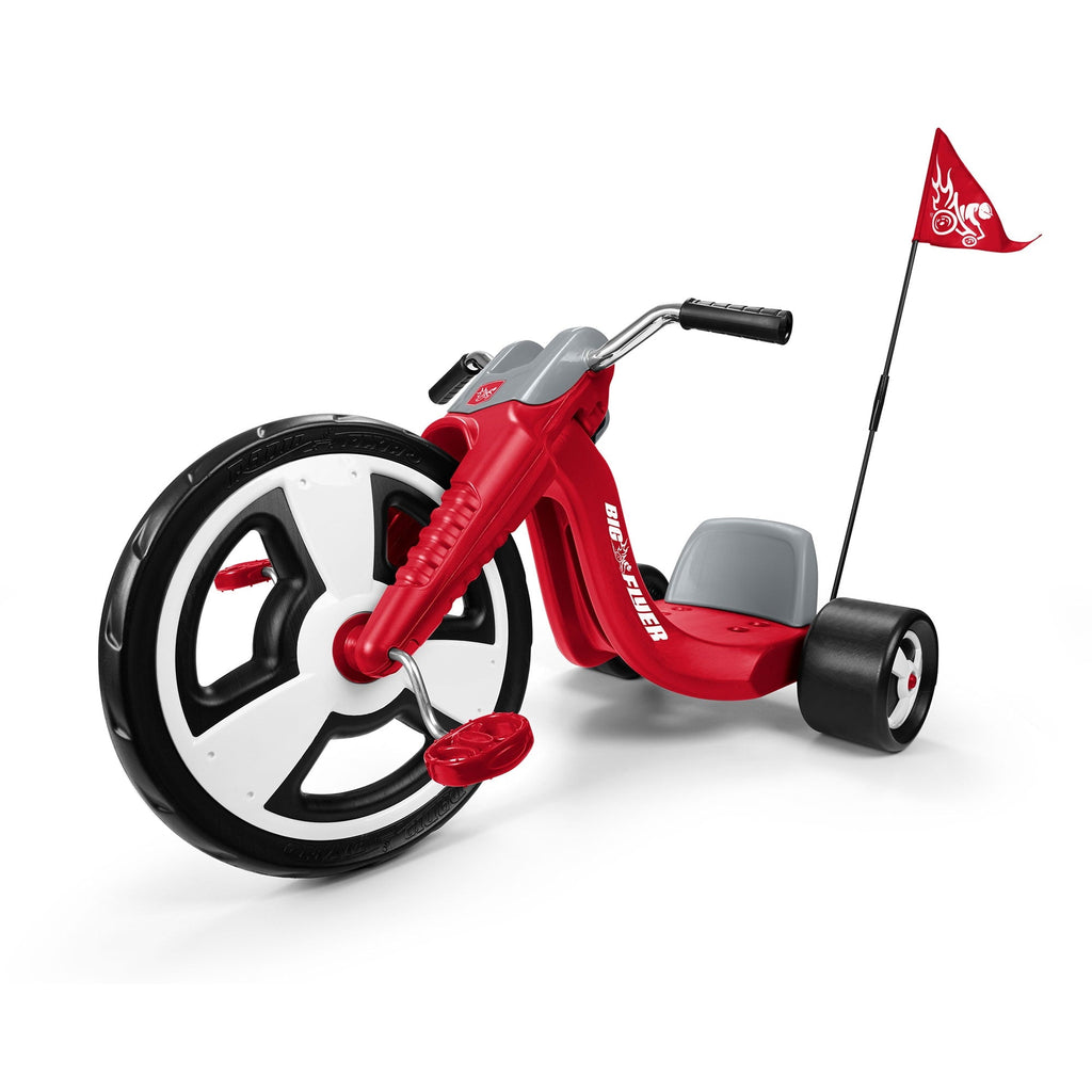 Radio Flyer Big Flyer Sport Tricycle with Adjustable Seat and Racing Design, Red, Ages 3 to 7 Years