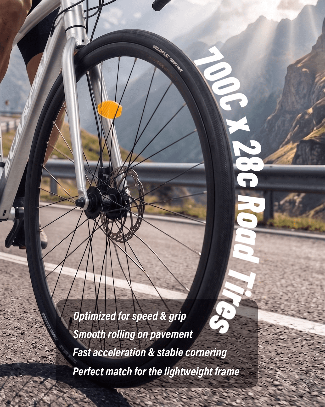700C Road Bike 16 Speed, Sport Bike Performance Aluminum Road Bike, City Commuter Bicycle with Dual Disc Brakes, Lightweight Racing Bicycle for Men &Women, Cream