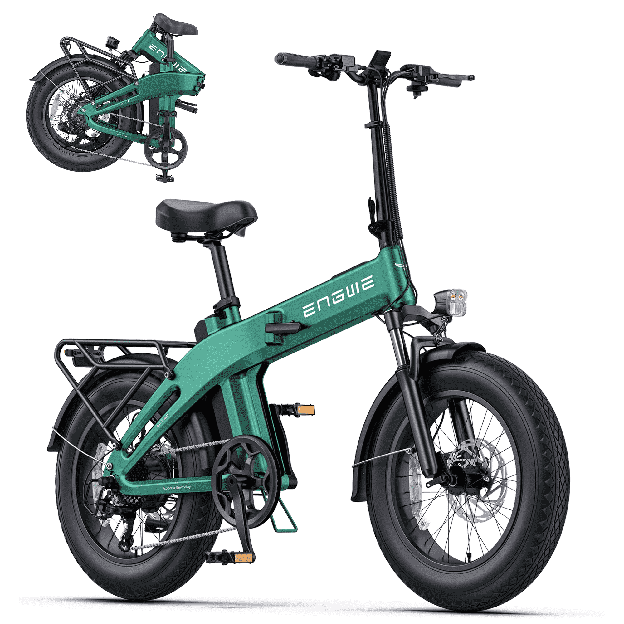 ENGWE EP-2 3.0 Electric Bike for Adult,Folding Electric Bike with App & IoT Anti-Theft 750W E-Mountain Bike 48V 15AH with 7-speed,Up to 65 Miles Range &28 Mph ,UL2849