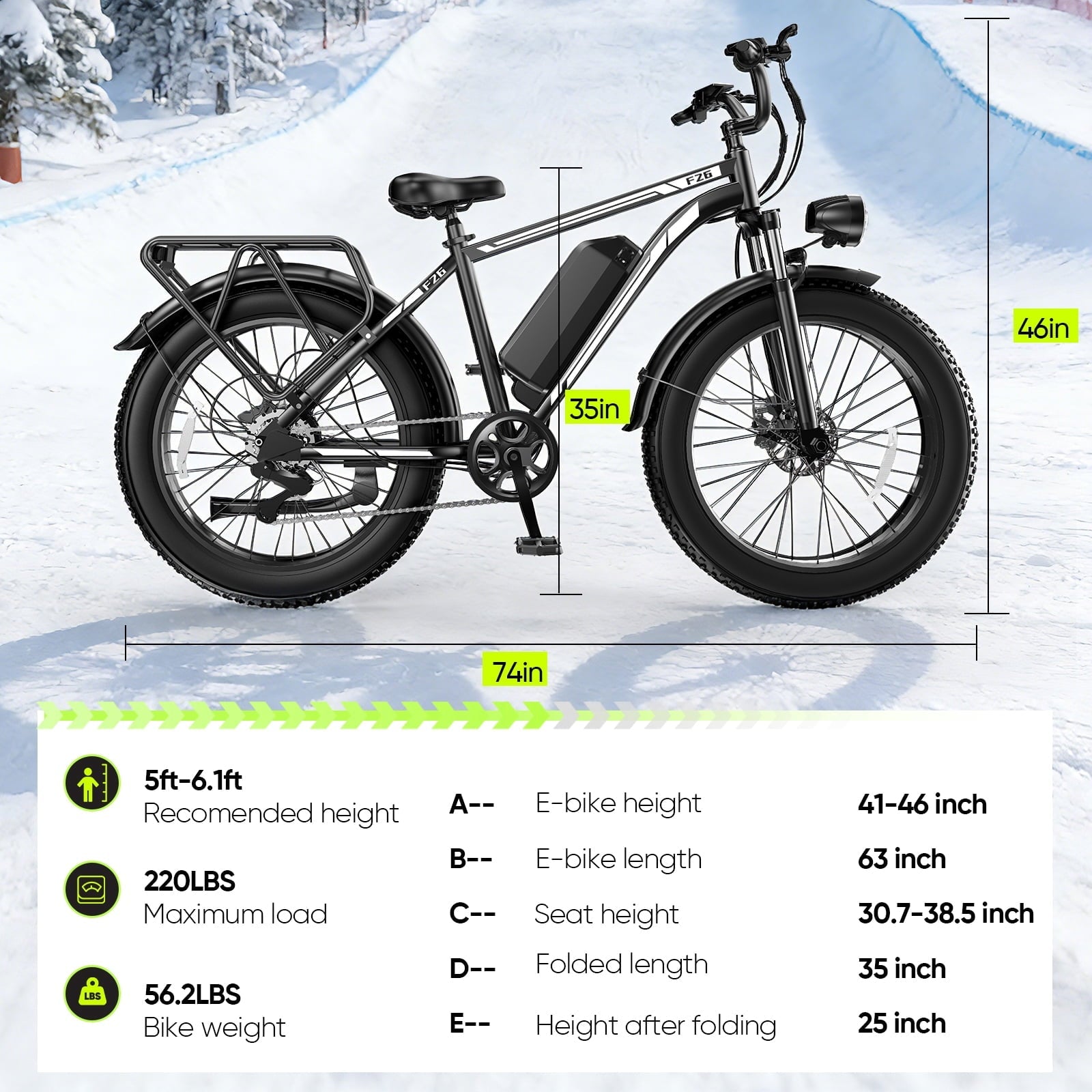 1000W Motor Electric Bike for Adults, 26*4.0 Fat Tire E-Mountain Bicycle,48V/18AH UL2849