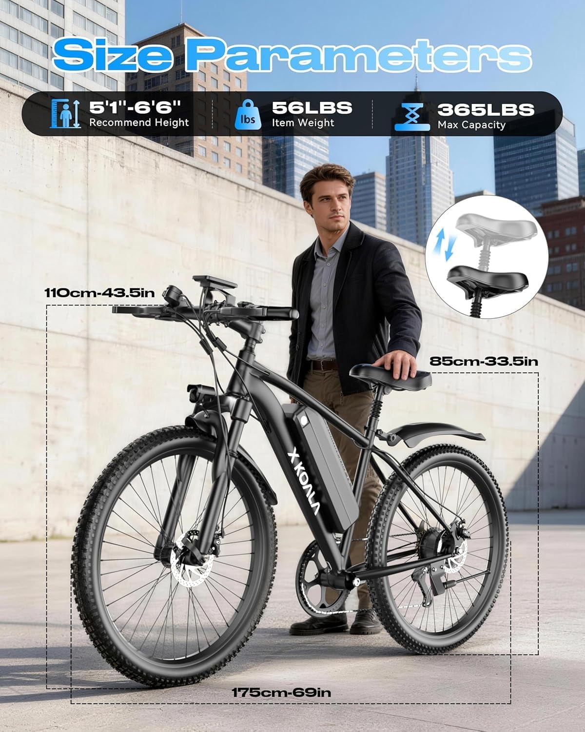 Electric Bike for Adults, 26 E Bike with 1500W Peak Motor, 25 MPH, 50+ Miles Range Electric Bicycle, UL 2849 Electric Mountain Bike