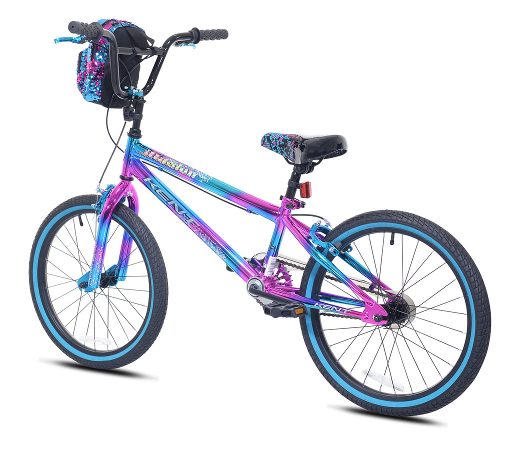 20 Kent Illusion BMX Bicycle, Fits Riders 4'2-5', Blue/Purple, Child, Unisex