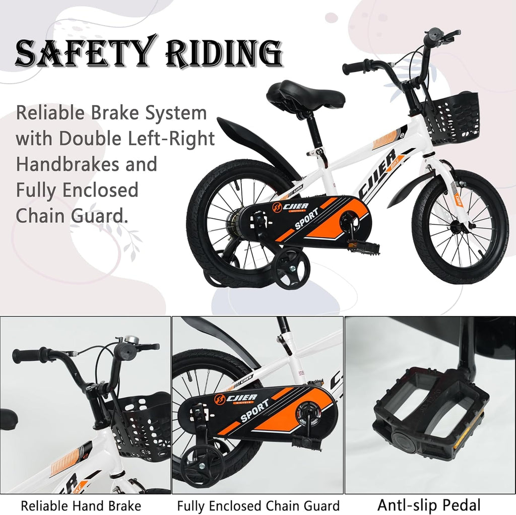 14 Kids Bikes for Girls and Boys, DEYGIA Kids' Bicycles with Training Wheels, Ages 3-5 Years