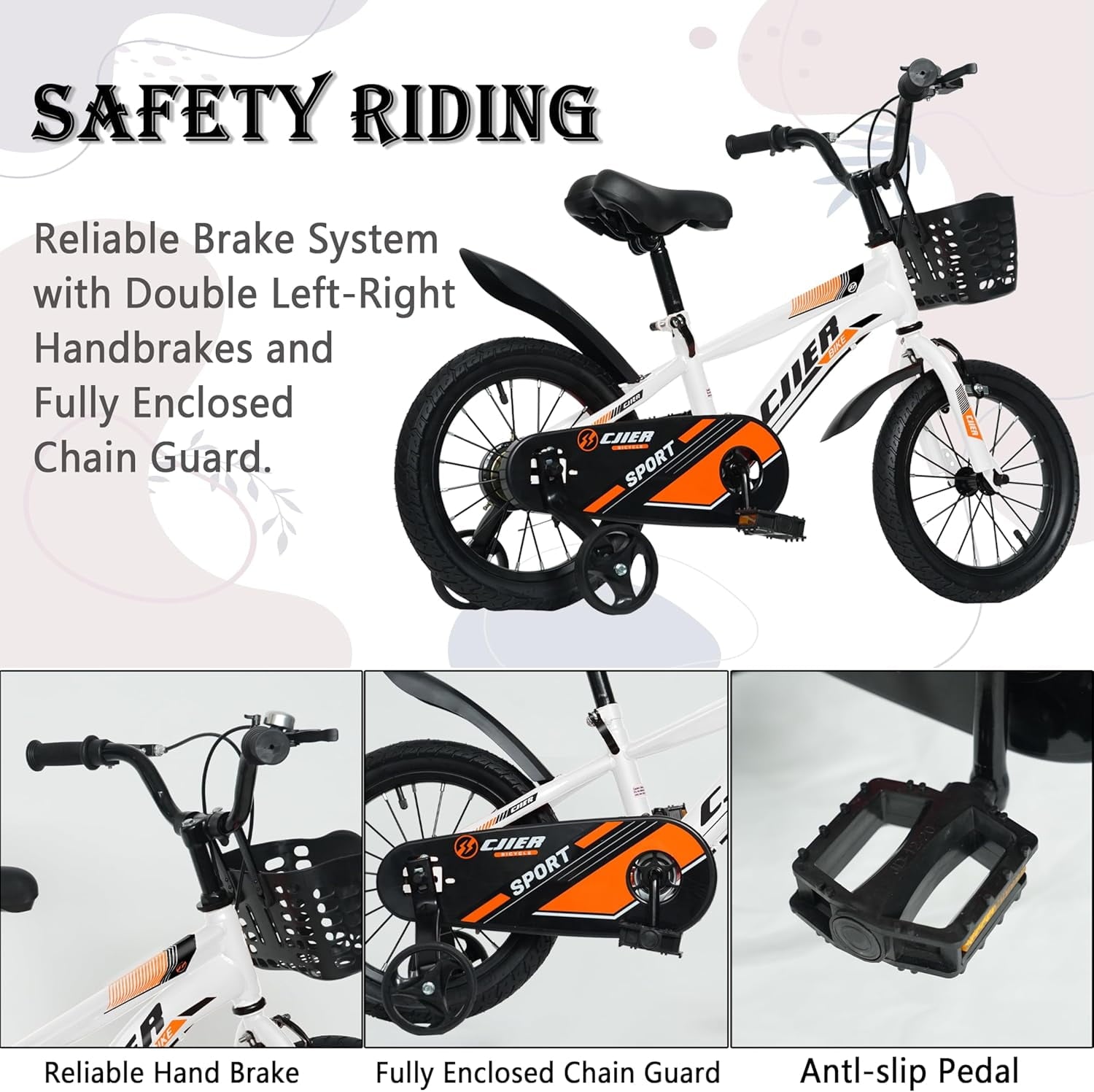 14 Kids Bikes for Girls and Boys, DEYGIA Kids' Bicycles with Training Wheels, Ages 3-5 Years