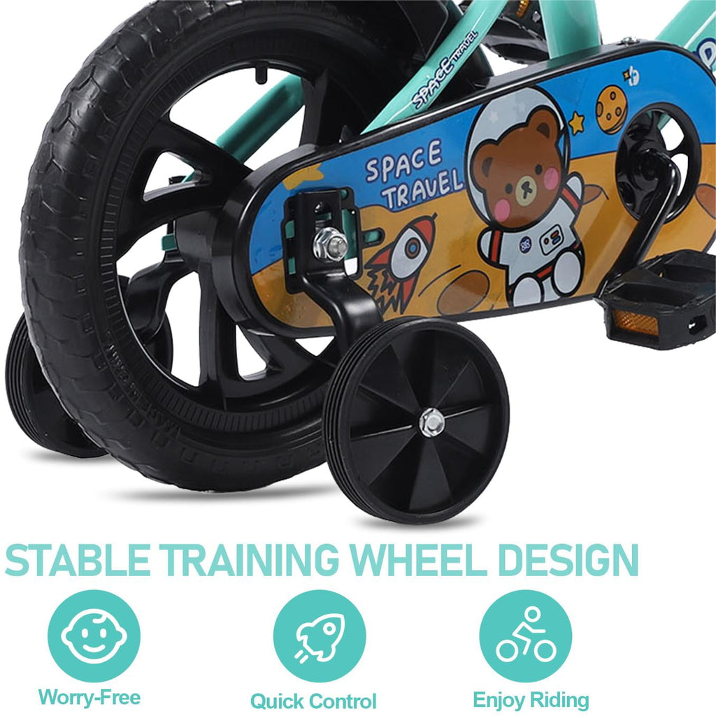 12 inch Kids Bike with Training Wheels, Children Bike with Adjustable Handlebar, Kids Bicycle for Boys Girls Toddlers Age 3-5, 2-in-1 Red Toddler Bike