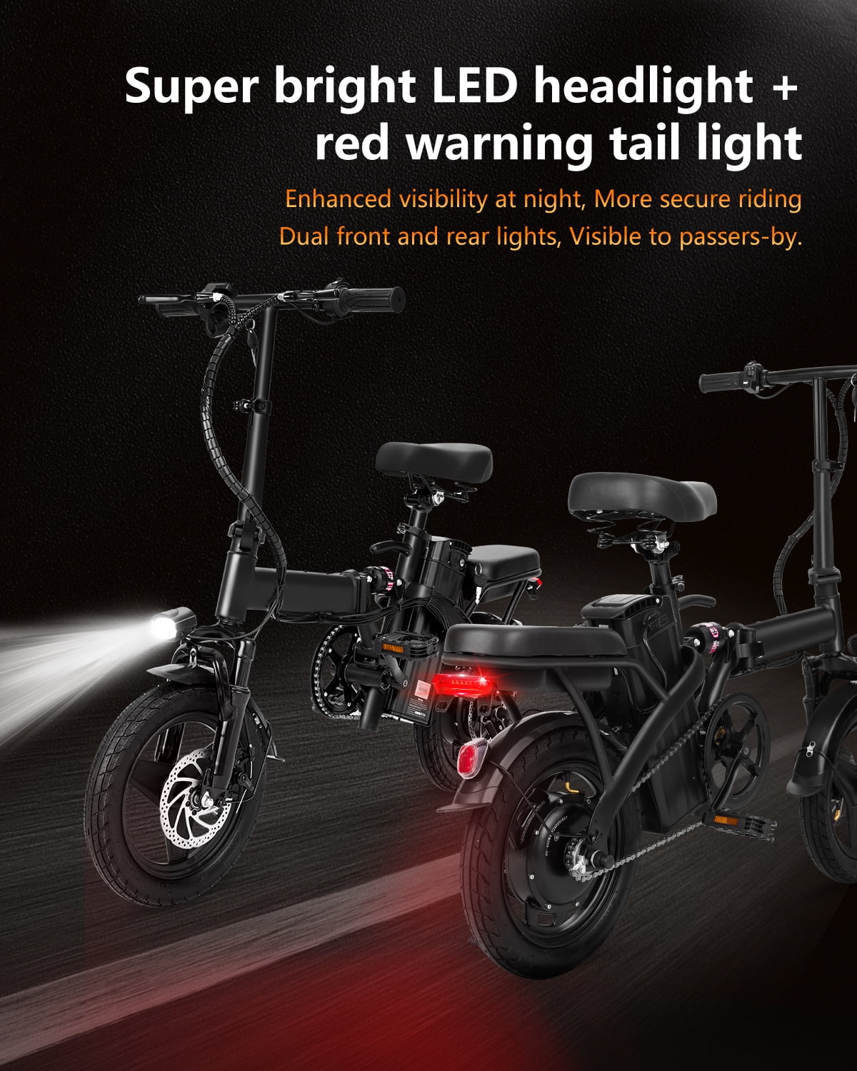 XKJ Electric Bike for Adults,500W Brushless Motor Ebike with 576Wh Removable Battery,Multi-Shock Absorption,Commuter Electric Bicycle, UL2849