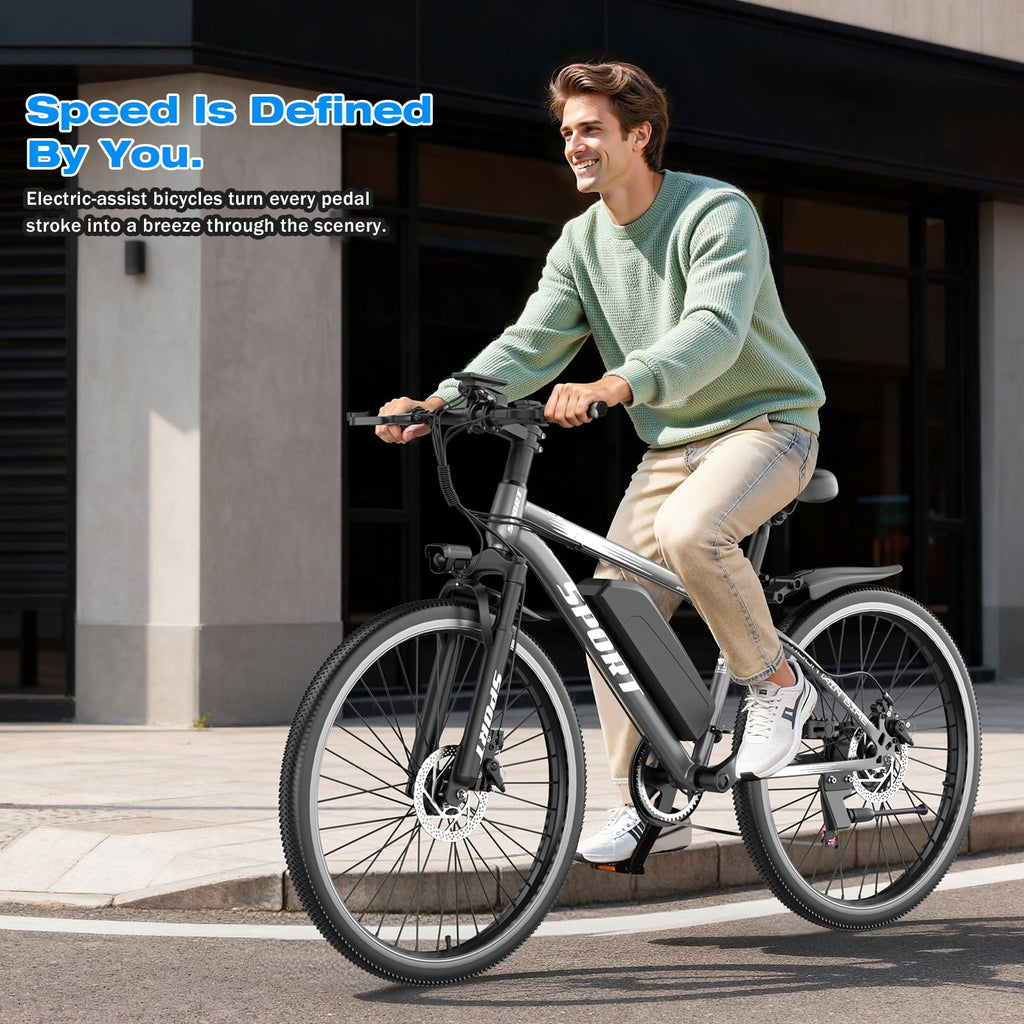 1500W Peak 750W Electric Bicycle 48V 15Ah,26'' Mountain Ebike 30MPH 65Miles Range,Removable Battery Adult Electric Bike UL2849