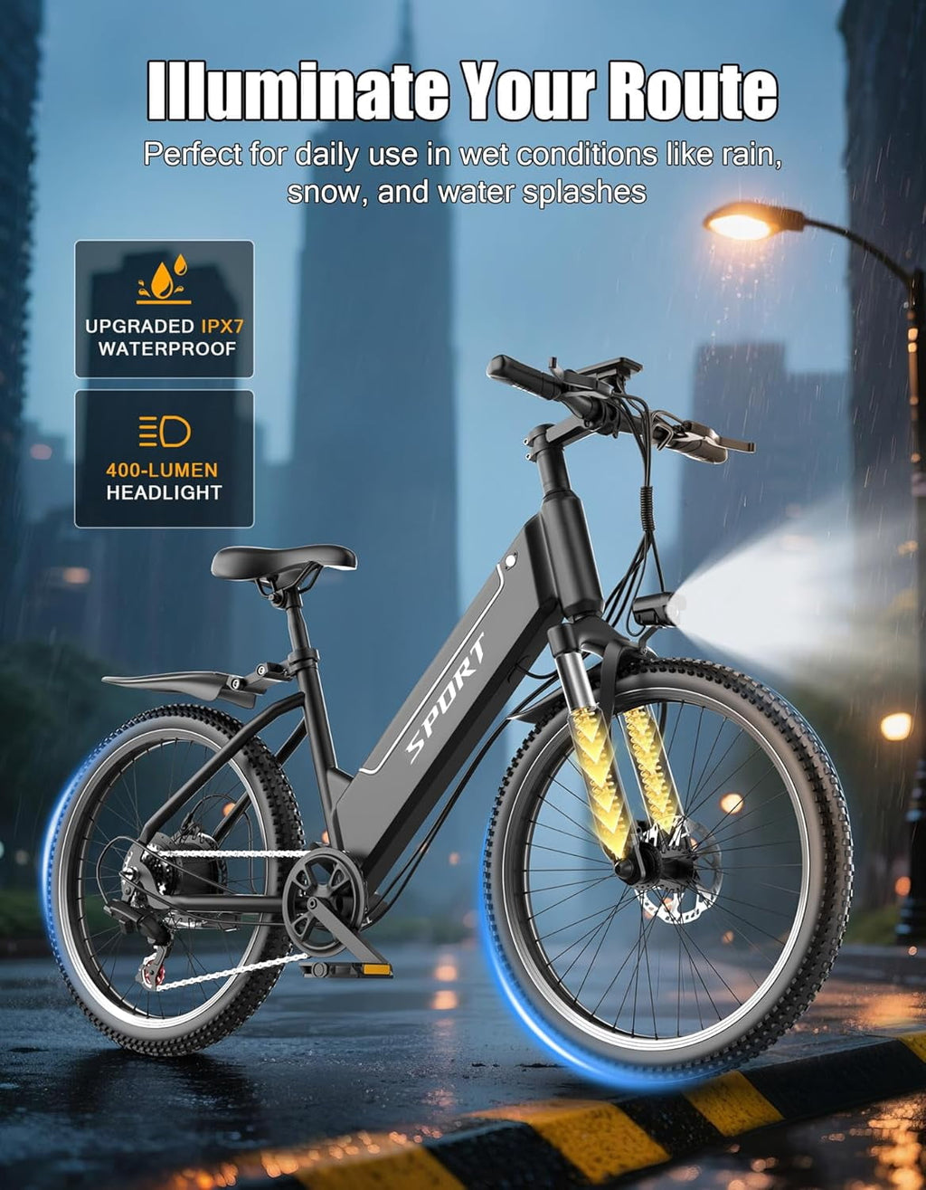 Pikabike Electric Bike for Adults, 26 750W Continuous E-Mountain Bike, 48V 12Ah Battery, UL 2849 Certified, 25MPH, 65 Miles Range, off-Road