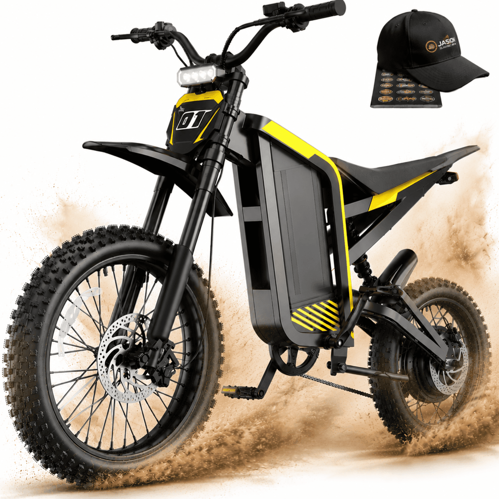 YareYi Electric Dirt Bike for adults, 4000W Peak Motor Electric Motorcycle 40 mph, 52V 30Ah Battery, 19/17 All Terrain Motorized Dirt Bikes, Dual Hydraulic Brakes