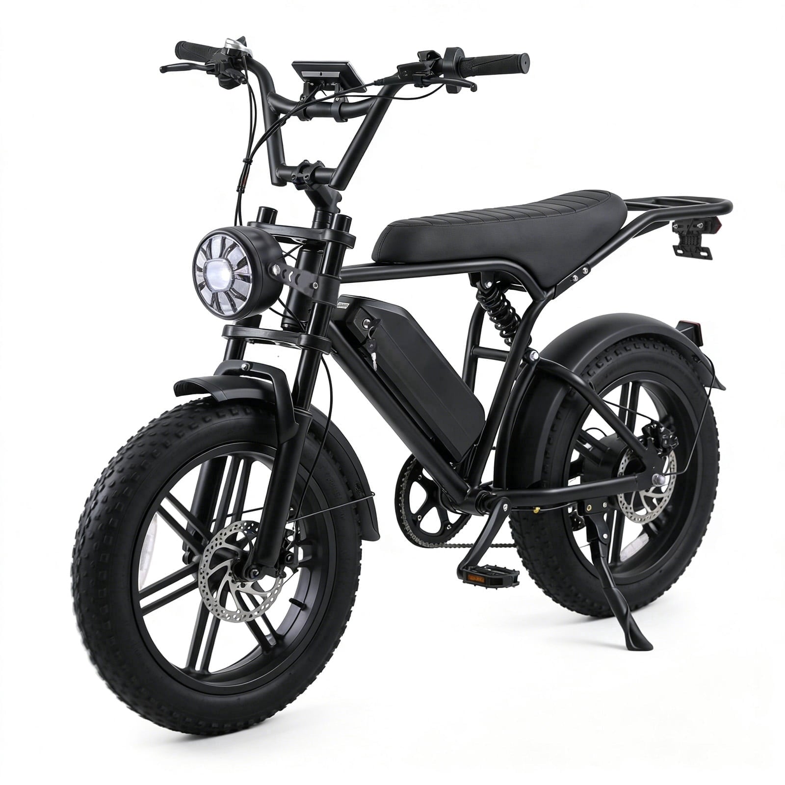 QEASET 20 Electric Bike for Adults 500W 48V 15Ah Commuter E-Bike 28mph Hydraulic Disc Brakes 7-Speed Fat Tire Electric Bicycle with Rear Rack