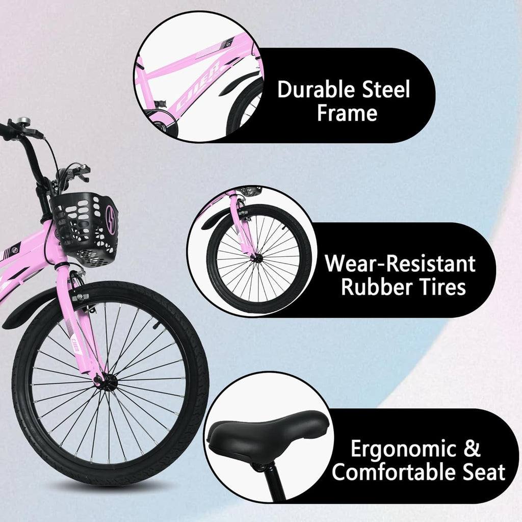NEORIVER 14 Kids Bikes for Girls and Boys, Kids' Bicycles with Training Wheels, Ages 3-5 Years
