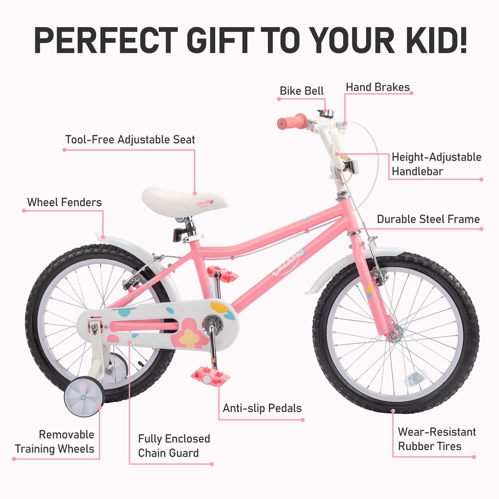 Ktaxon Kids Bike for Ages 2-5 Years Old, 12 Inches Kid's Bikes with Training Wheels, Children Bicycle for Boys Girls, Easy to Assemble, Learning to Ride, Blue