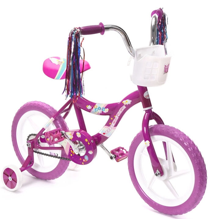 USToyOutlet 12 Kid's Beginner Bicycle for 2-4 Years Old Boys' and Girls' Bike Foam Tire for Indoor Use No Brake - Pink