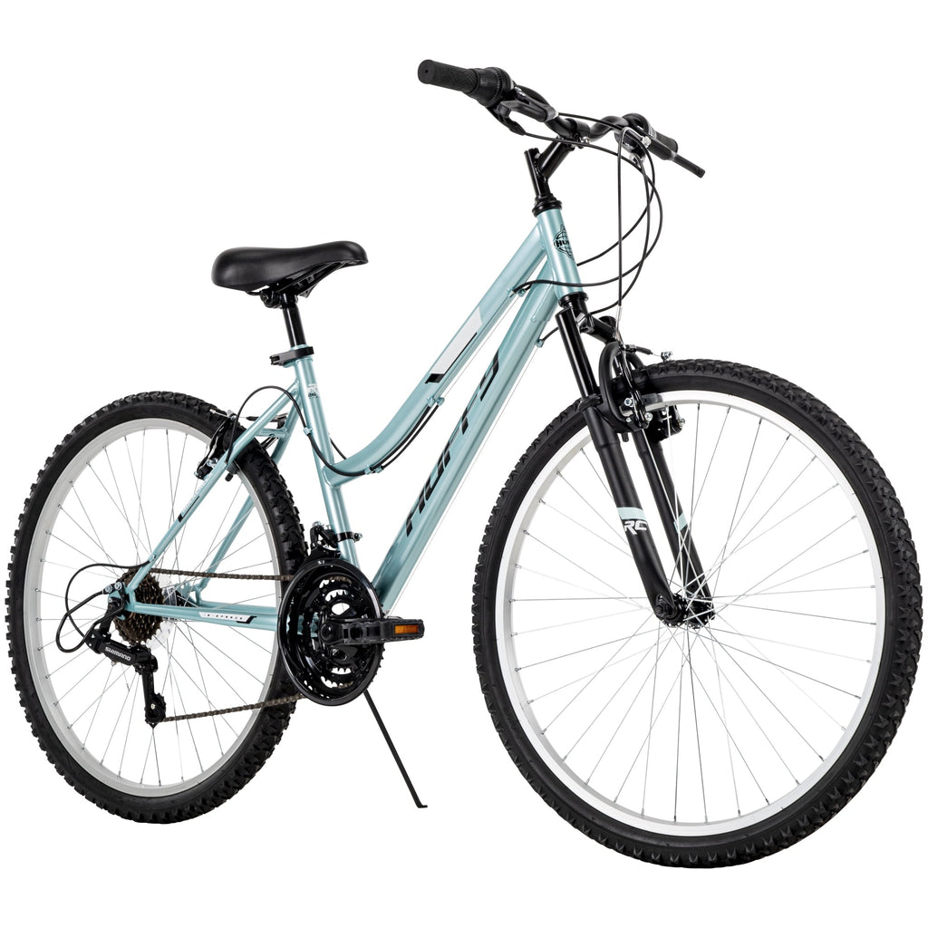 Huffy 26 Rock Creek Mountain Bike, Fits Riders 60+, Teal, Adult, Women's