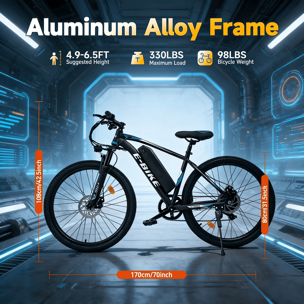 SHCNTEKU 749W Electric Mountain Bike, 26IN 25MPH 45Miles 7-Speed ebike with 36V 12ah 432Wh Battery ,e bicycle with UL 2849