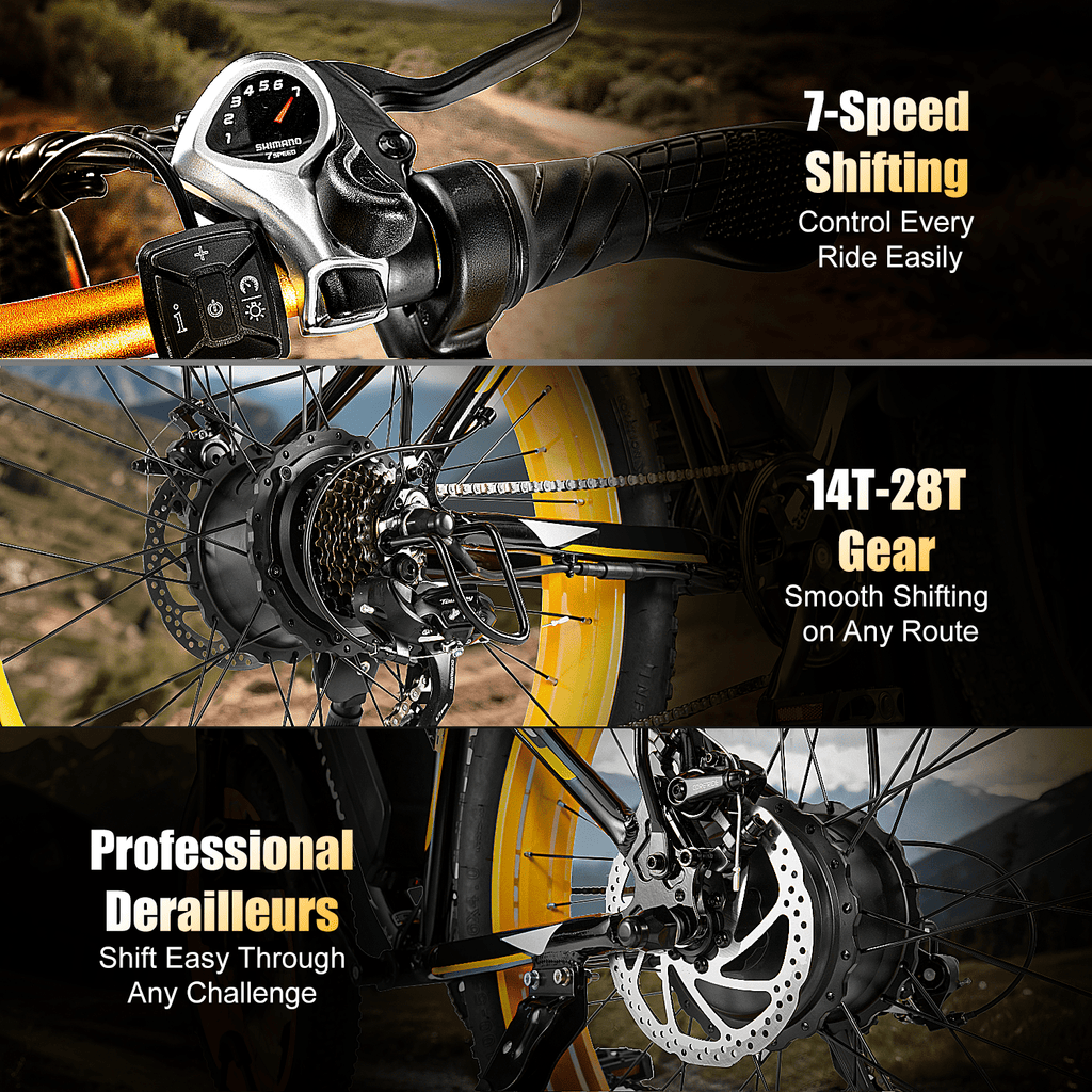 EOEOTWO 26'' Fat Tire Electric Mountain Bike for Adults, 1500W 48V 15Ah Battery, 60Miles Long Range, 34MPH High-Speed  Cruiser Ebike, All-Terrain Bicycle with Front Suspension & LED Display UL2849