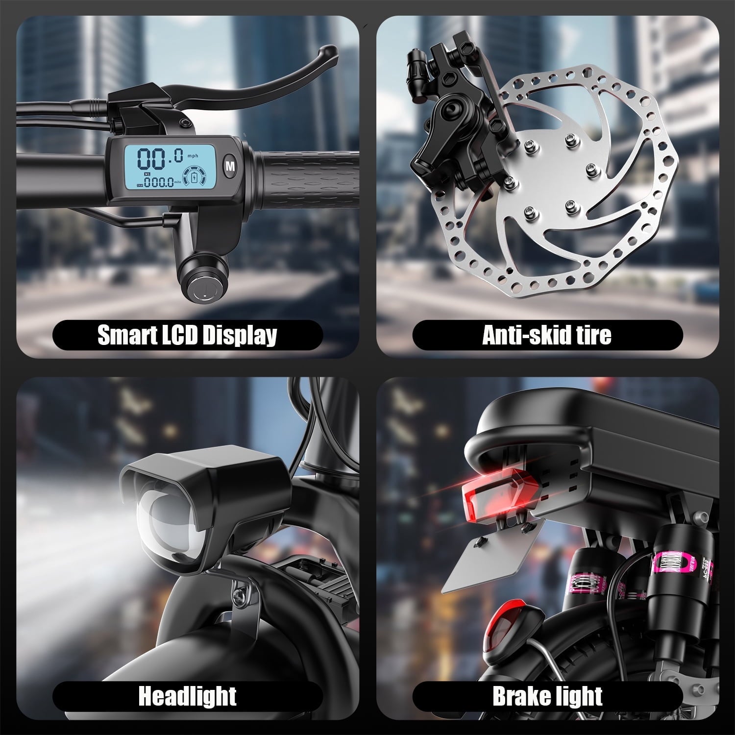 Electric Bike for Adults,  Electric Bicycle with 48V Removable Battery,14 Folding Ebike, 20MPH,30+ Miles(MAX),500W High Motor,Multi-Shock Absorption,UL 2849,Commuting Mini E Bikes