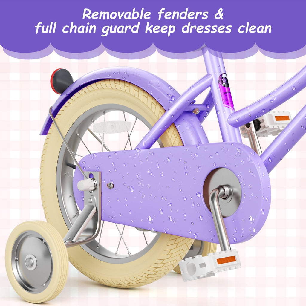 XJD 20 Inch Girls Bike for 6-12 Years Old Toddlers and Kids, Kid's Bicycle with Basket, Kid's Bike with Kickstand & Adjustable Seat Handlebar Height