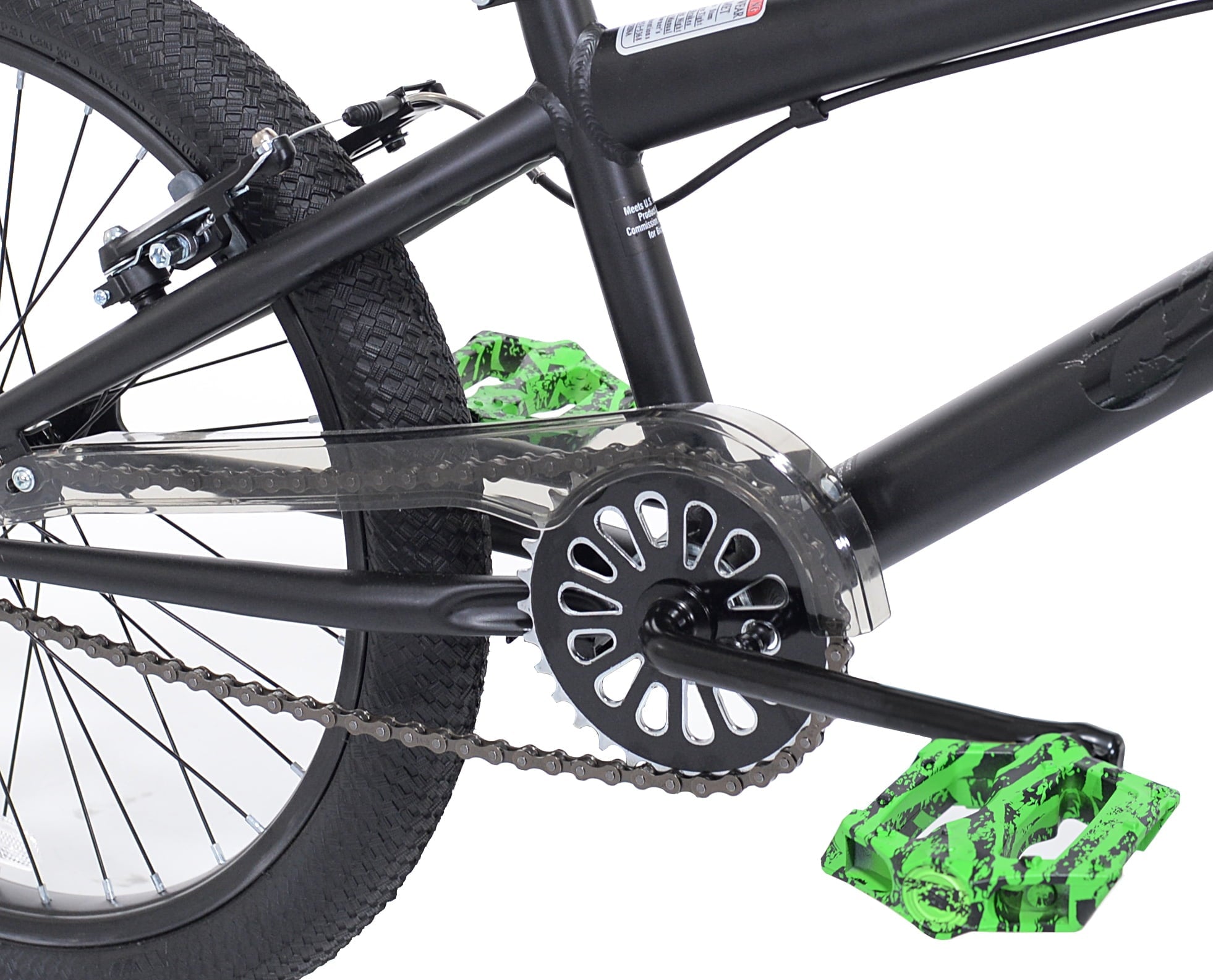 20 Kent Chaos BMX Bicycle, Fits Rider 4'2 - 5', 0, Hydro Dip Matte Black, Child, Unisex