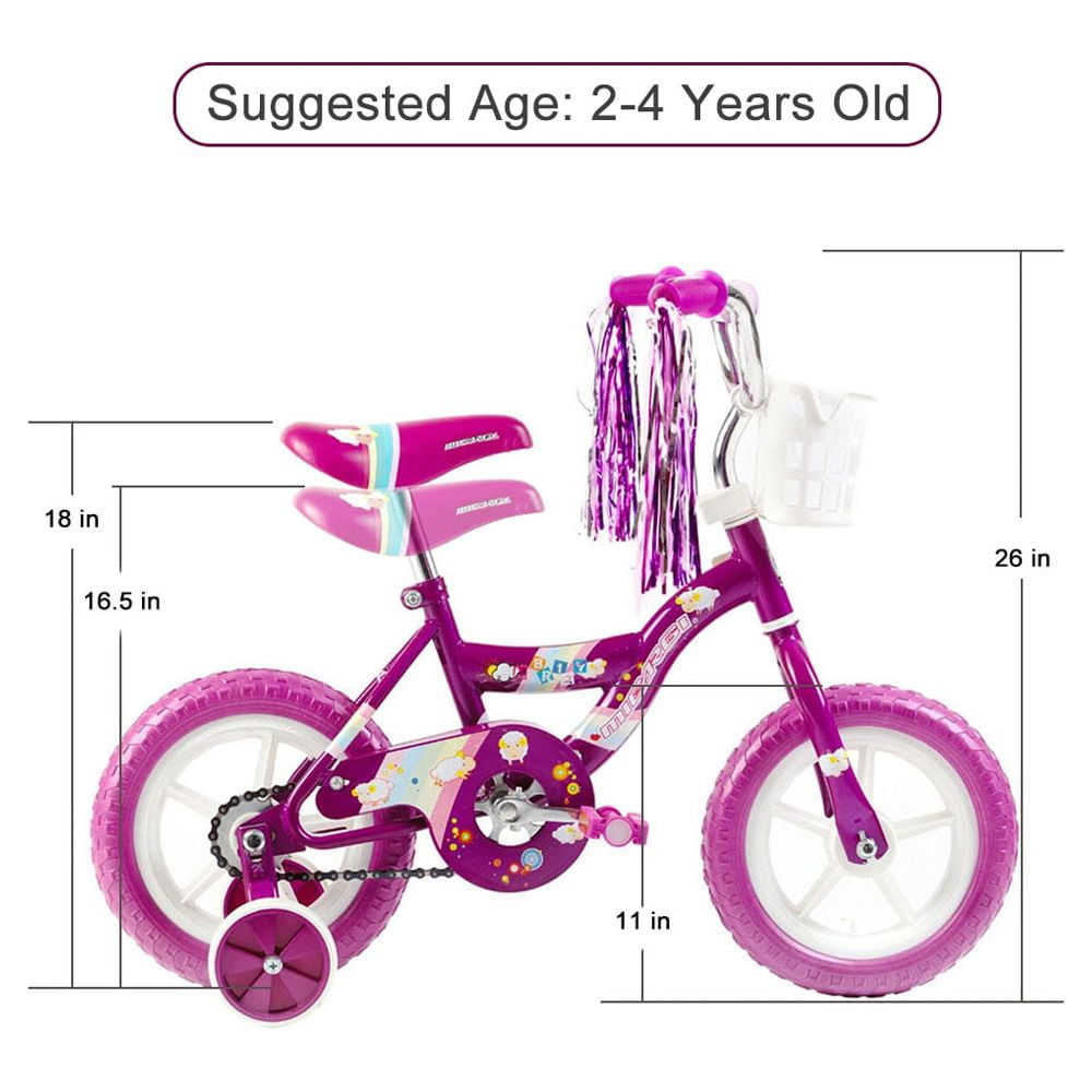 PlayWorld Kid's Beginner Bicycle with Foam Tire, Pink