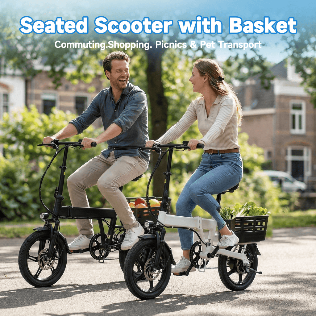 500W Motor 14IN Portable Folding Ebike  20mph  High Energy Storage Removable Battery,up to 30 mile Electric bicycle for Adults ,UL 2849