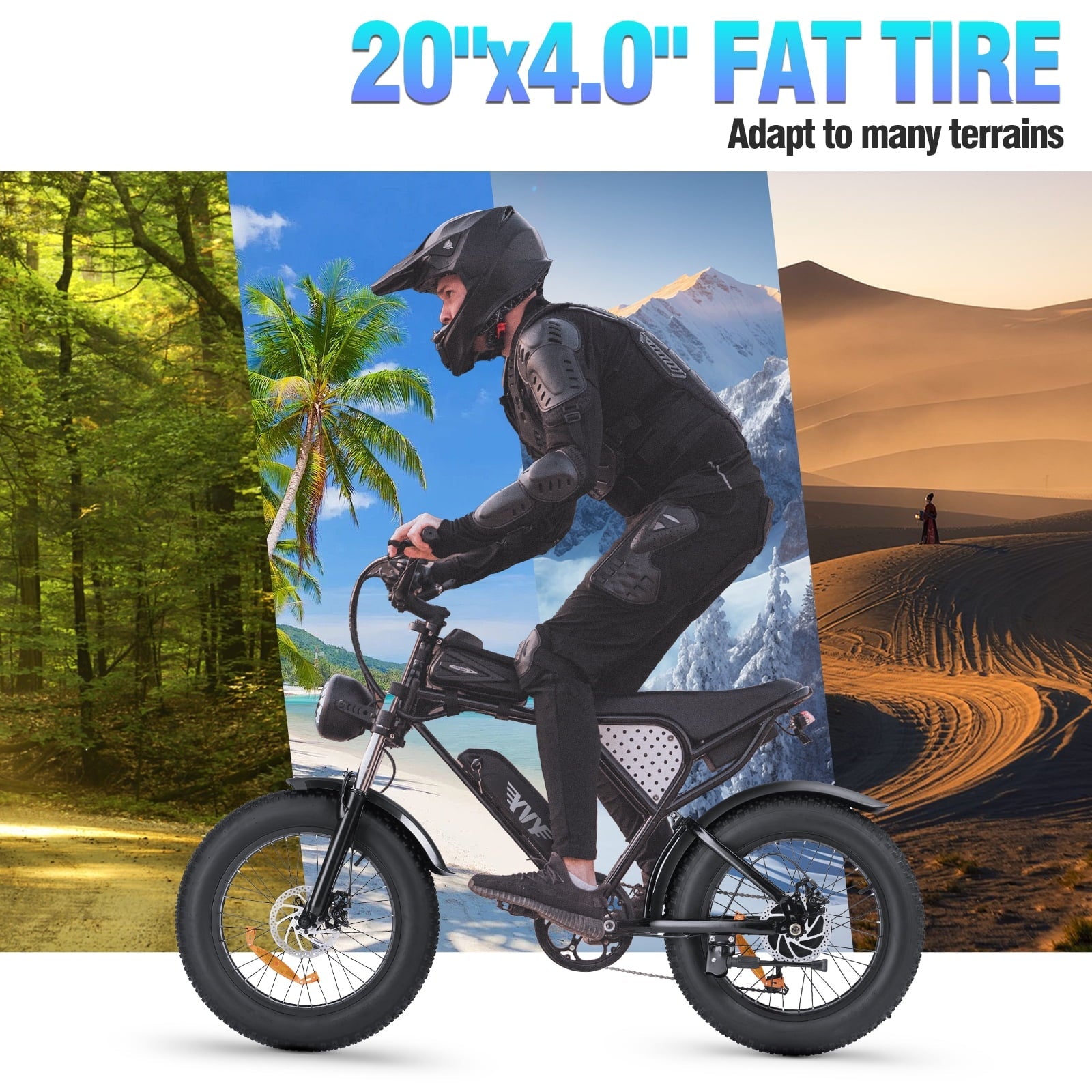 Electric Bike for Adults,1500W 35MPH,48V 20AH 30-80 Miles,20'' Fat Tire Mountain Bike with Rear Rack UL2849