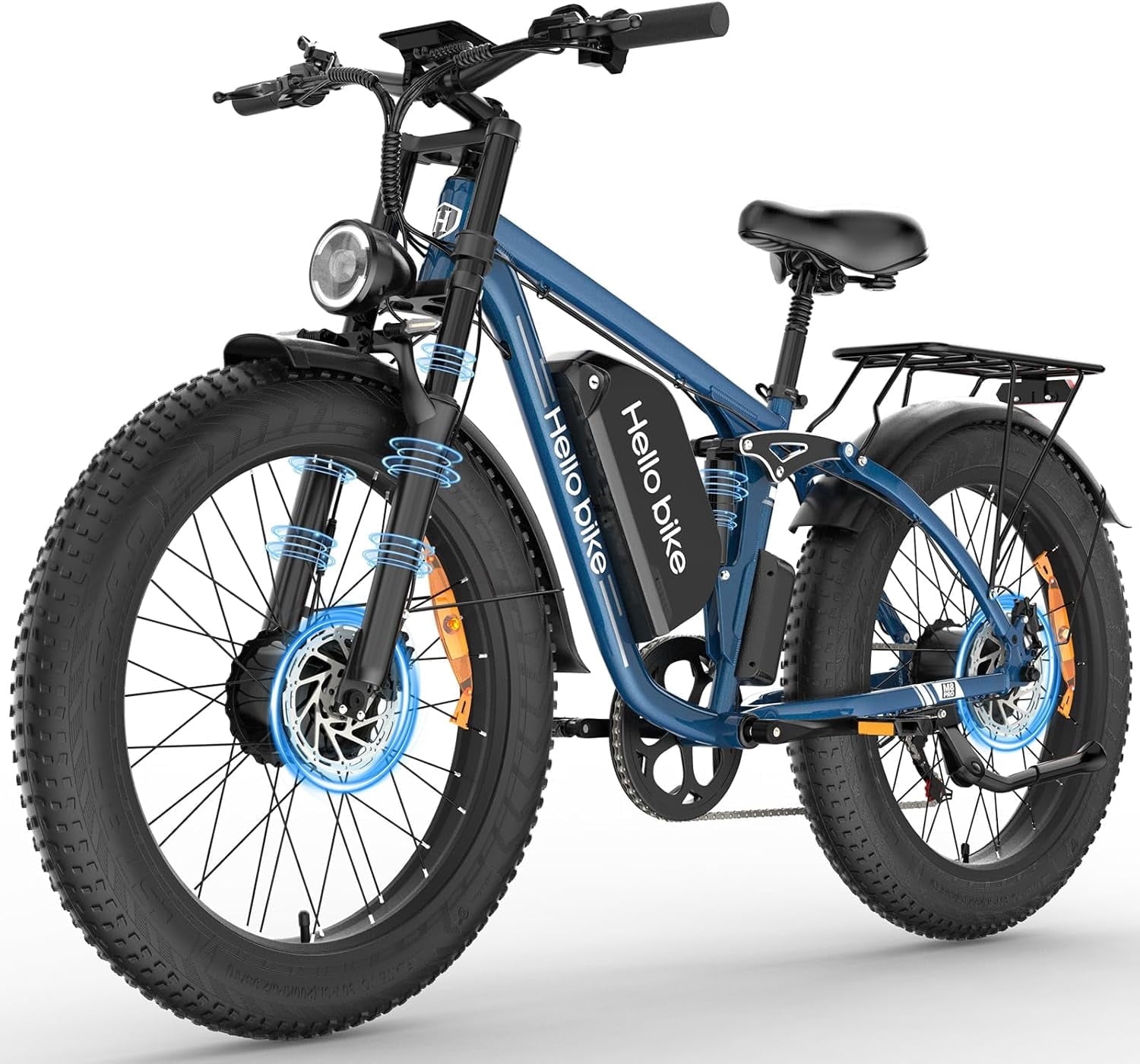 5000W Electric Bike for Adults, 52V 25Ah Max 45 mph 100 Miles, 26 Fat Tires City Commuting Ebike 7 Speed for Off-Road Mountain Riding UL 2849