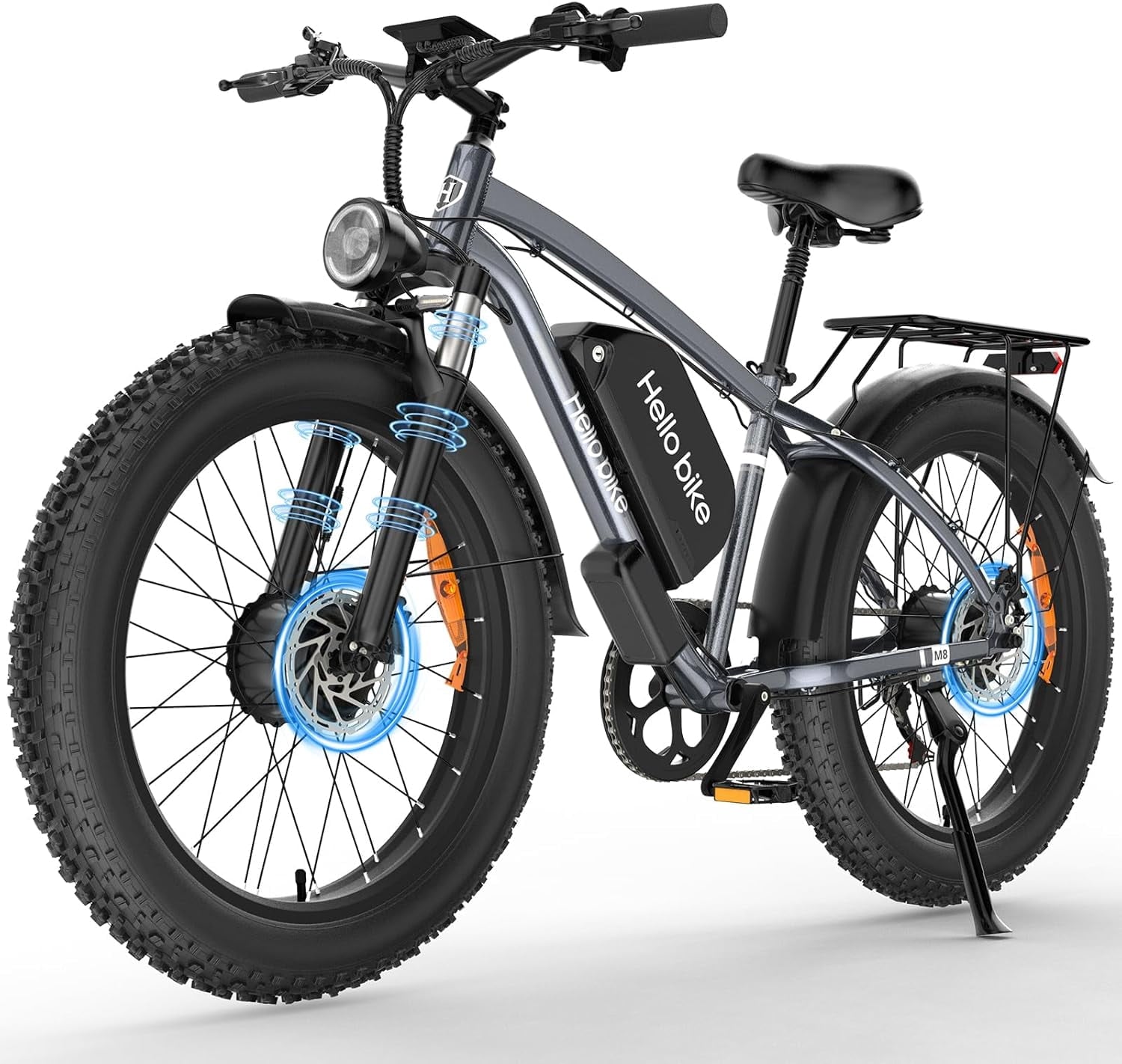 5000W Electric Bike for Adults, 52V 25Ah Max 45 mph 100 Miles, 26 Fat Tires City Commuting Ebike 7 Speed for Off-Road Mountain Riding UL 2849