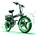 500W Motor 14IN Portable Folding Ebike  20mph  High Energy Storage Removable Battery,up to 30 mile Electric bicycle for Adults ,UL 2849