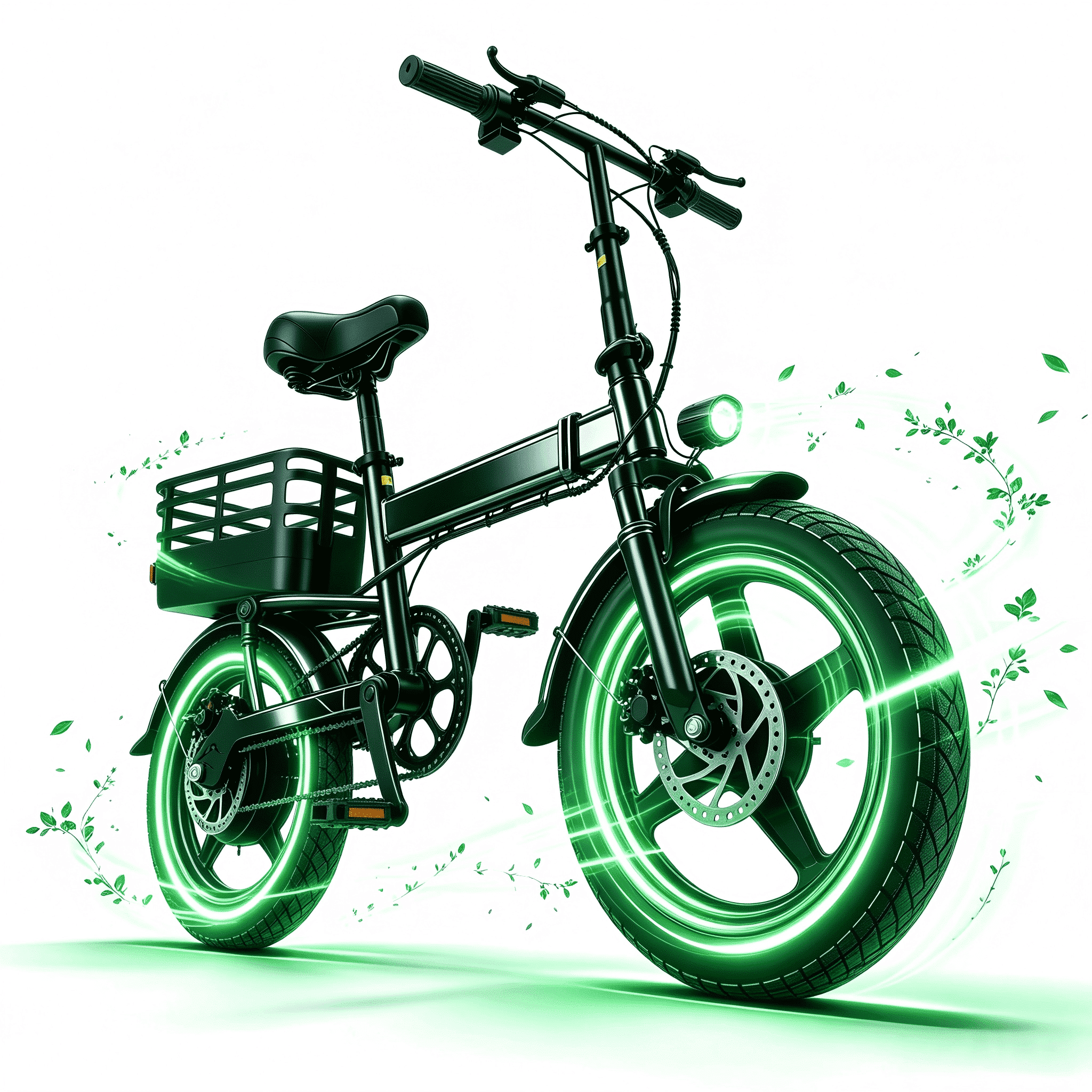 500W Motor 14IN Portable Folding Ebike  20mph  High Energy Storage Removable Battery,up to 30 mile Electric bicycle for Adults ,UL 2849