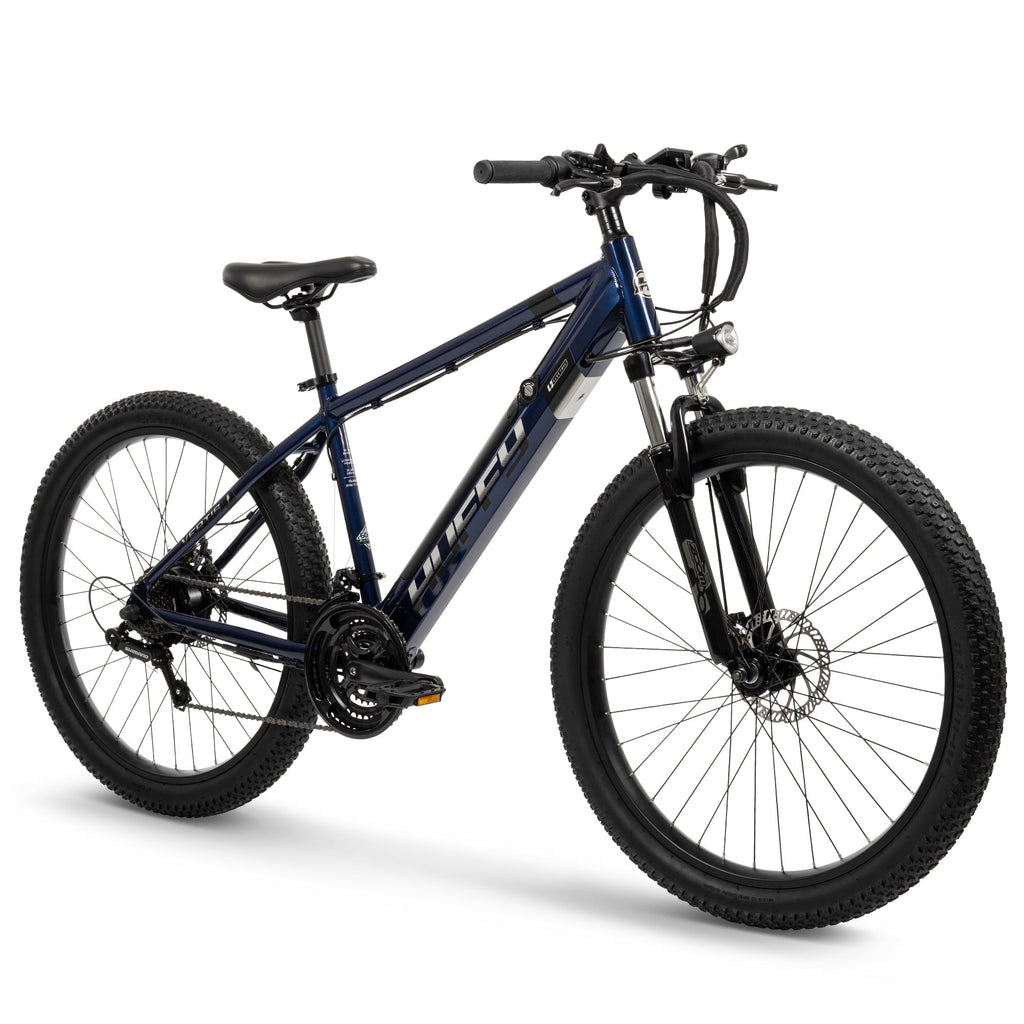 Huffy 27.5 Vertis 36V Electric Mountain Bike, Fits Riders 60+, Gray, Adult, Unisex