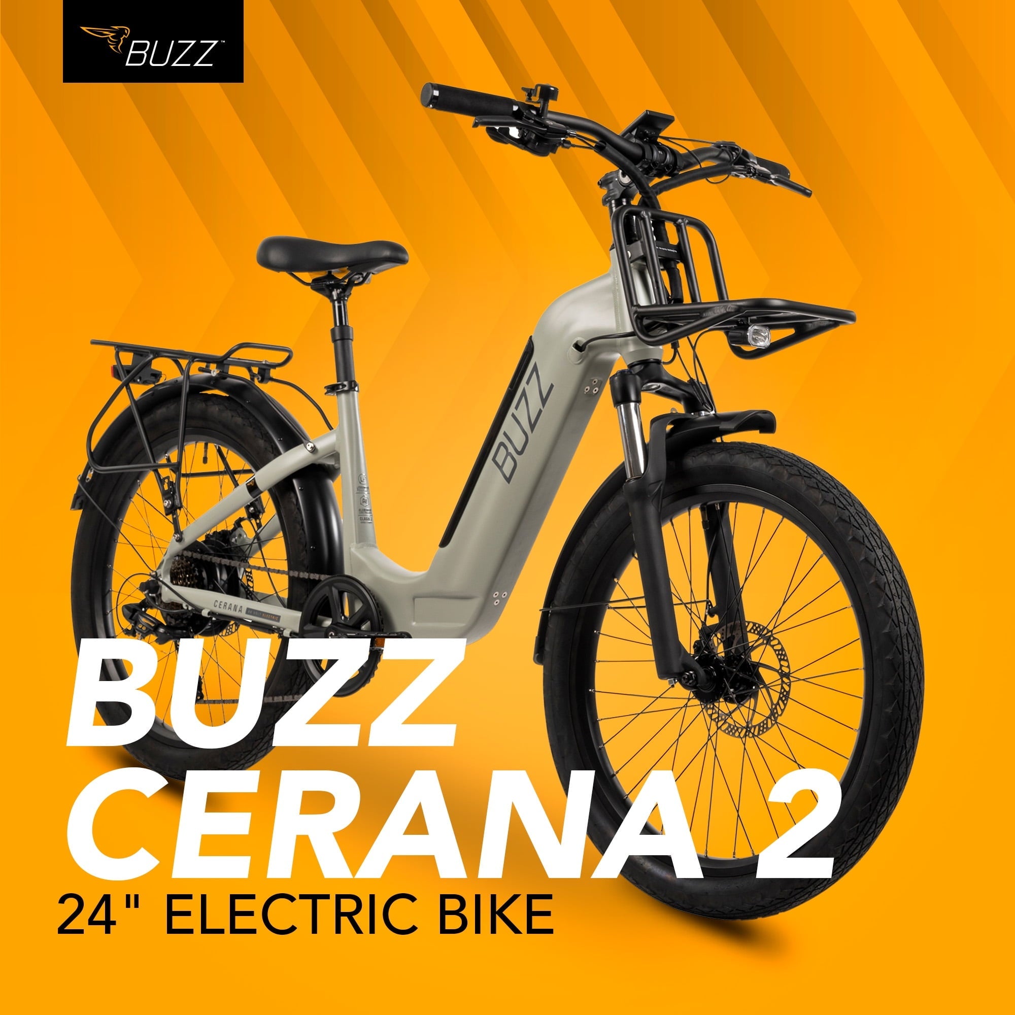 Buzz 24 Cerana 2 48V Electric Bike, Fits Riders 60+, Moss Green, Adult, Unisex