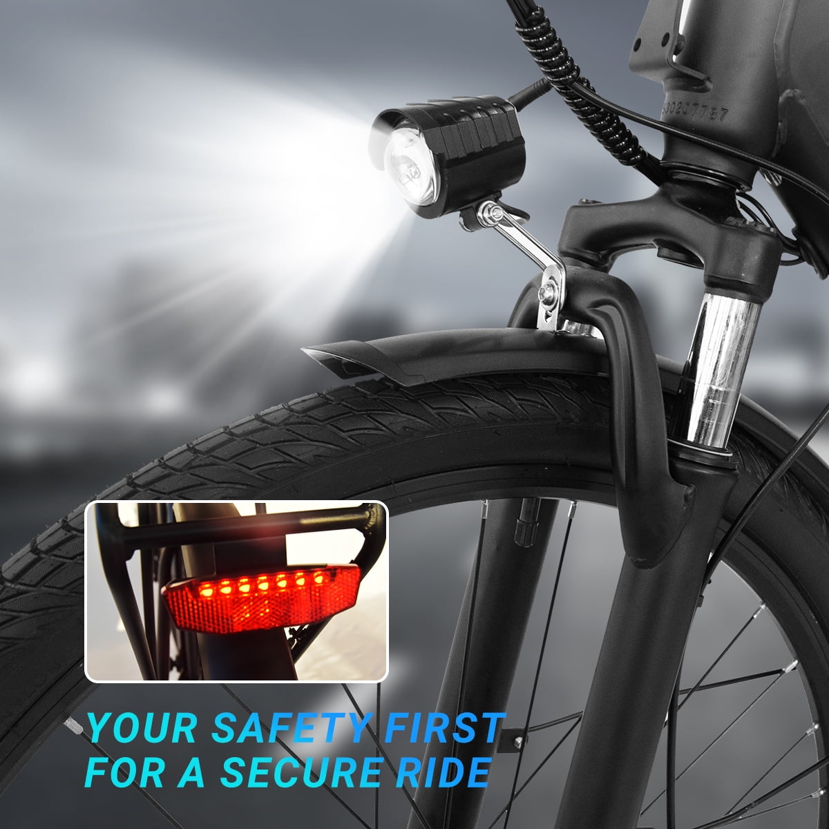 DYU C7L Electric Bike for Adults, 26 Peak 1000W Motor Ebike, 48V 10.4Ah Removable Battery, 45 Miles Max 20MPH, 7 Speed Electric Bicycle UL2849
