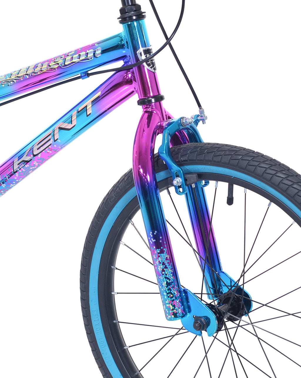20 Kent Illusion BMX Bicycle, Fits Riders 4'2-5', Blue/Purple, Child, Unisex