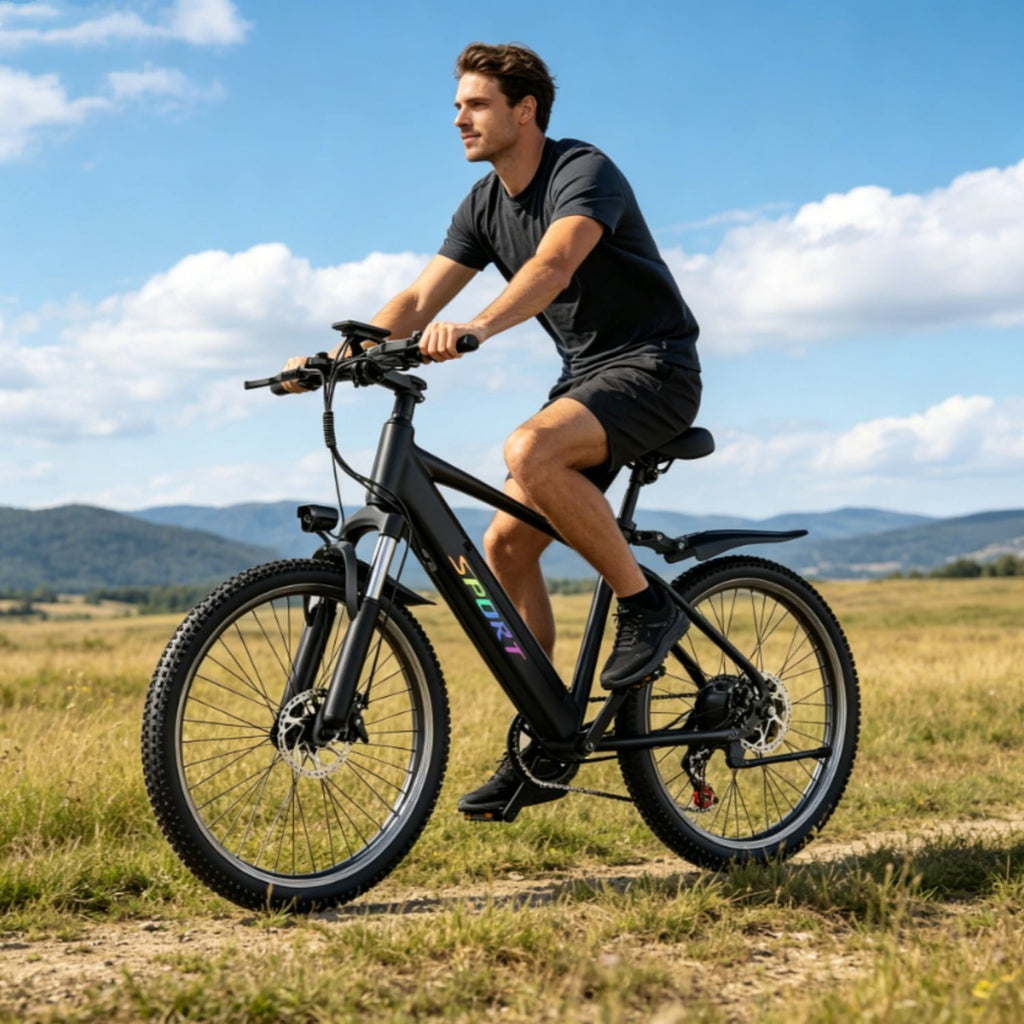 F28-1500W Peak 26 Electric Mountain Bike for Adults,48V 10.5A Off-Road E-Dirt Bike (Removable Battery）55 Mile Range,LCD Display,365 lbs Capacity,Pneumatic Tires-UL2849 Certified (Camp,Trail Rid)