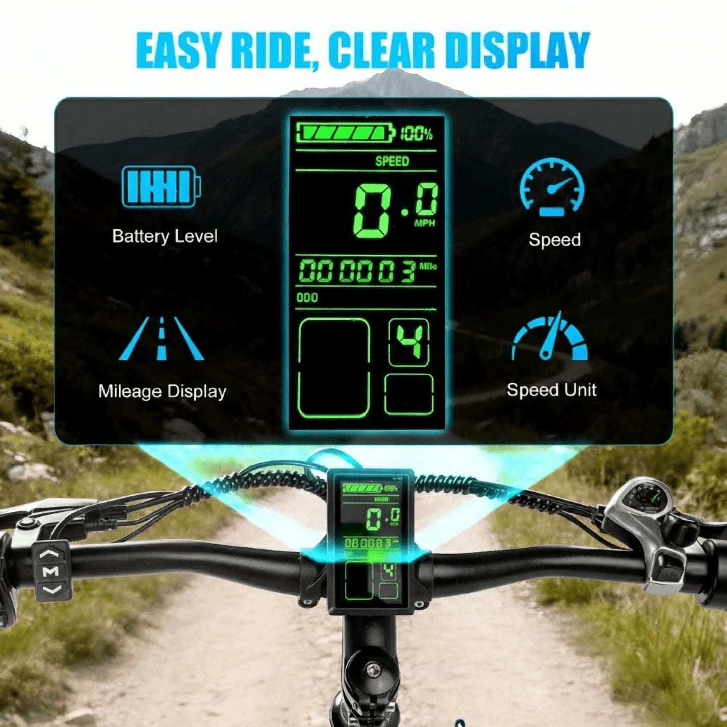 EOEOTWO 26 Fat Tire Electric Bike for Adults, 1500W Peak Motor, 48V 20Ah Battery Mountain Bike, 30 MPH Top Speed, Front Suspension & Dual Disc Brakes, 330 lbs Max Load All-Terrain E-Bike UL 2849