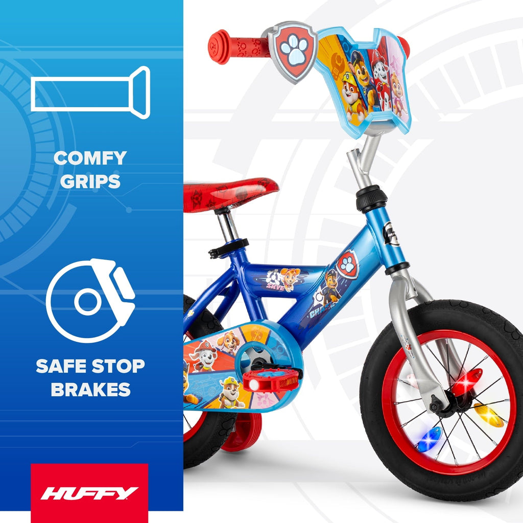 Huffy 12 Paw Patrol Kids' Bike, Fits Riders 37 - 42, Blue, Youth, Boy's