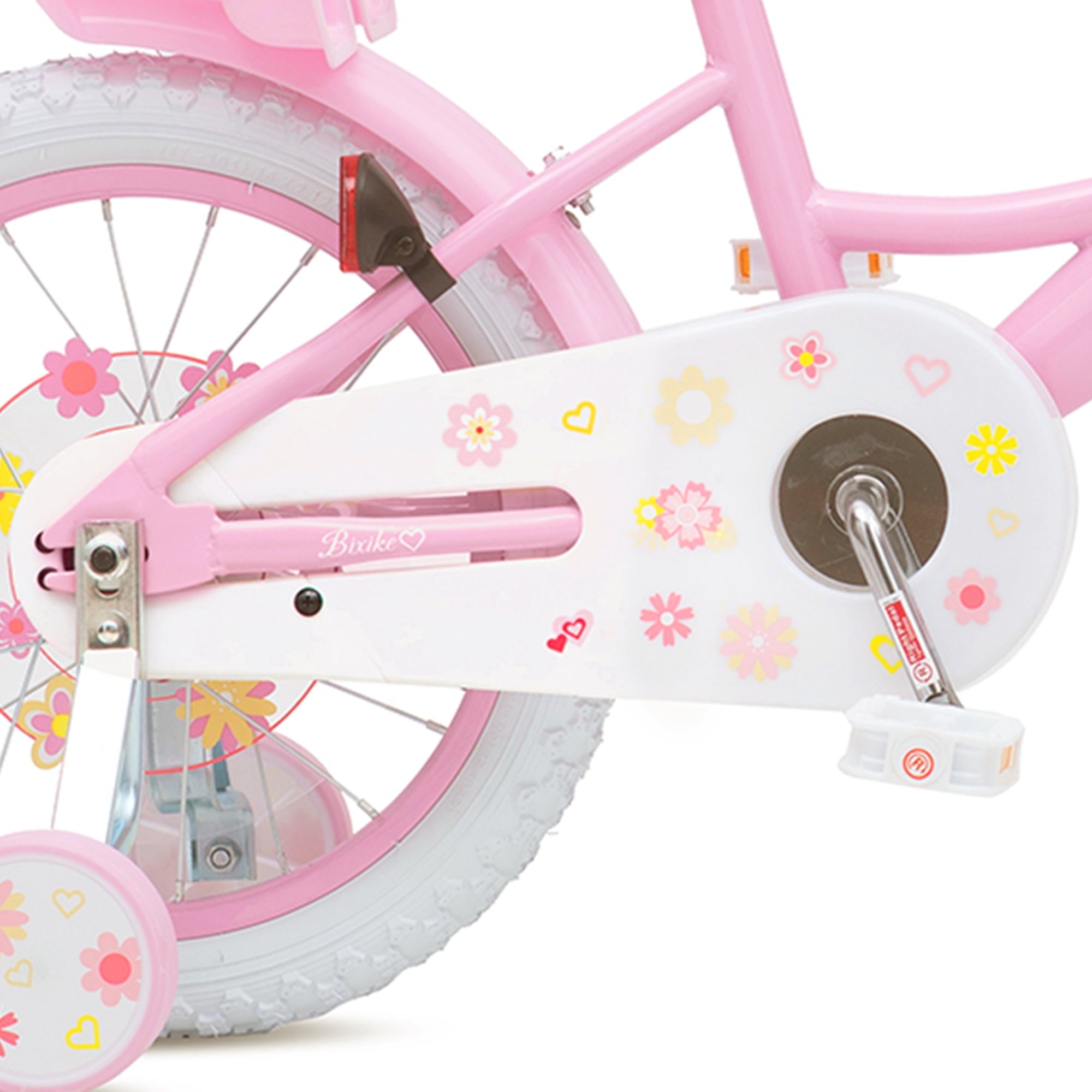 ACEGER 14 Inch Girls Bike with Basket, Training Wheels, Doll Seat, Purple Kids Bicycle for Ages 3-5