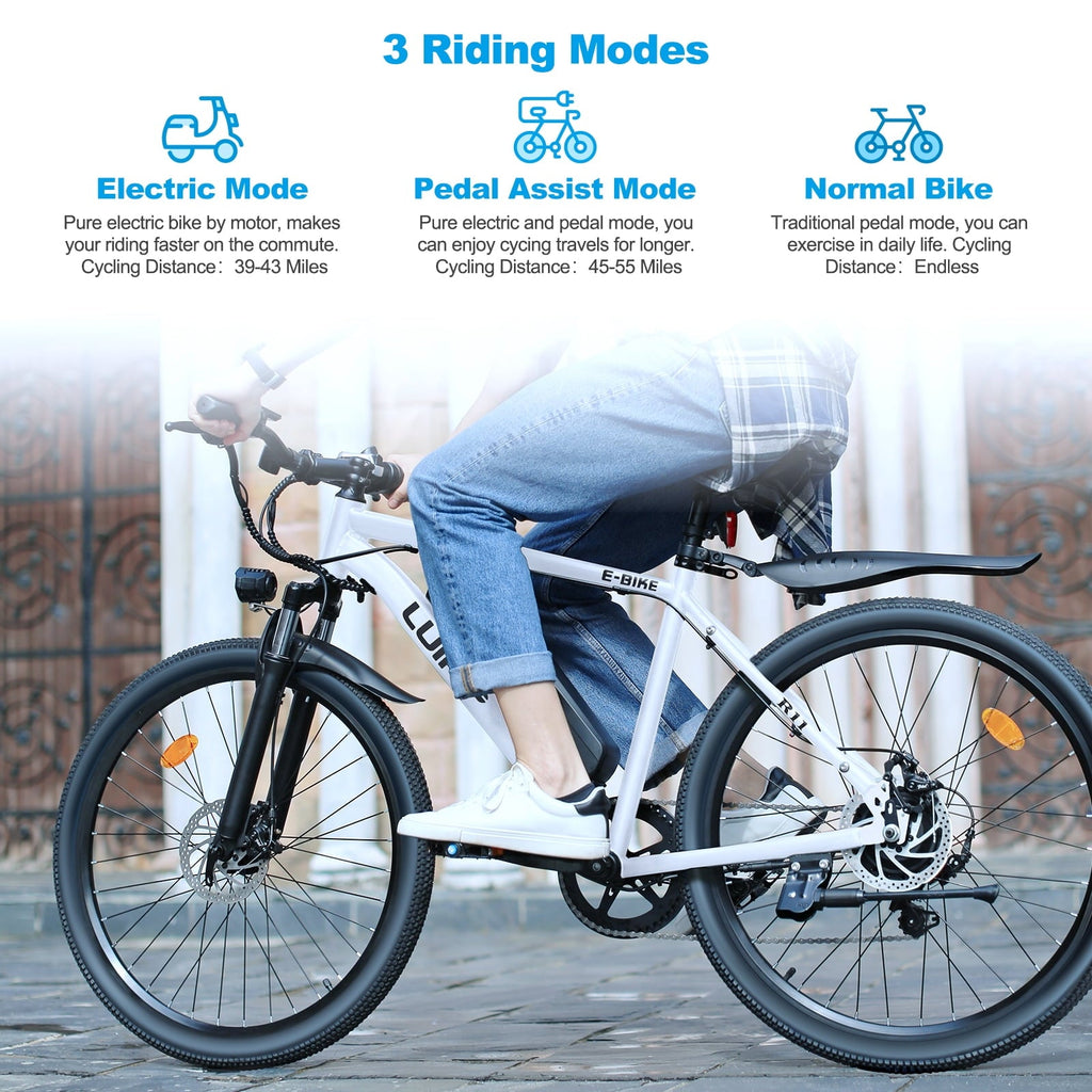 VTOKW 500W Electric Bike for Adults, 26 Electric Bicycles, 36V 10.4Ah Battery, 20MPH Ebike, E-Bike UL2849