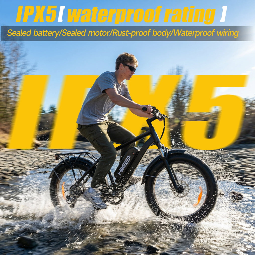 750W 1500W Electric Bike for Adults, 48V 15.6Ah Removable Battery, 26x4 Fat Tire Ebike, 7 Speed Shimano, Rear Rack, UL2849, Black